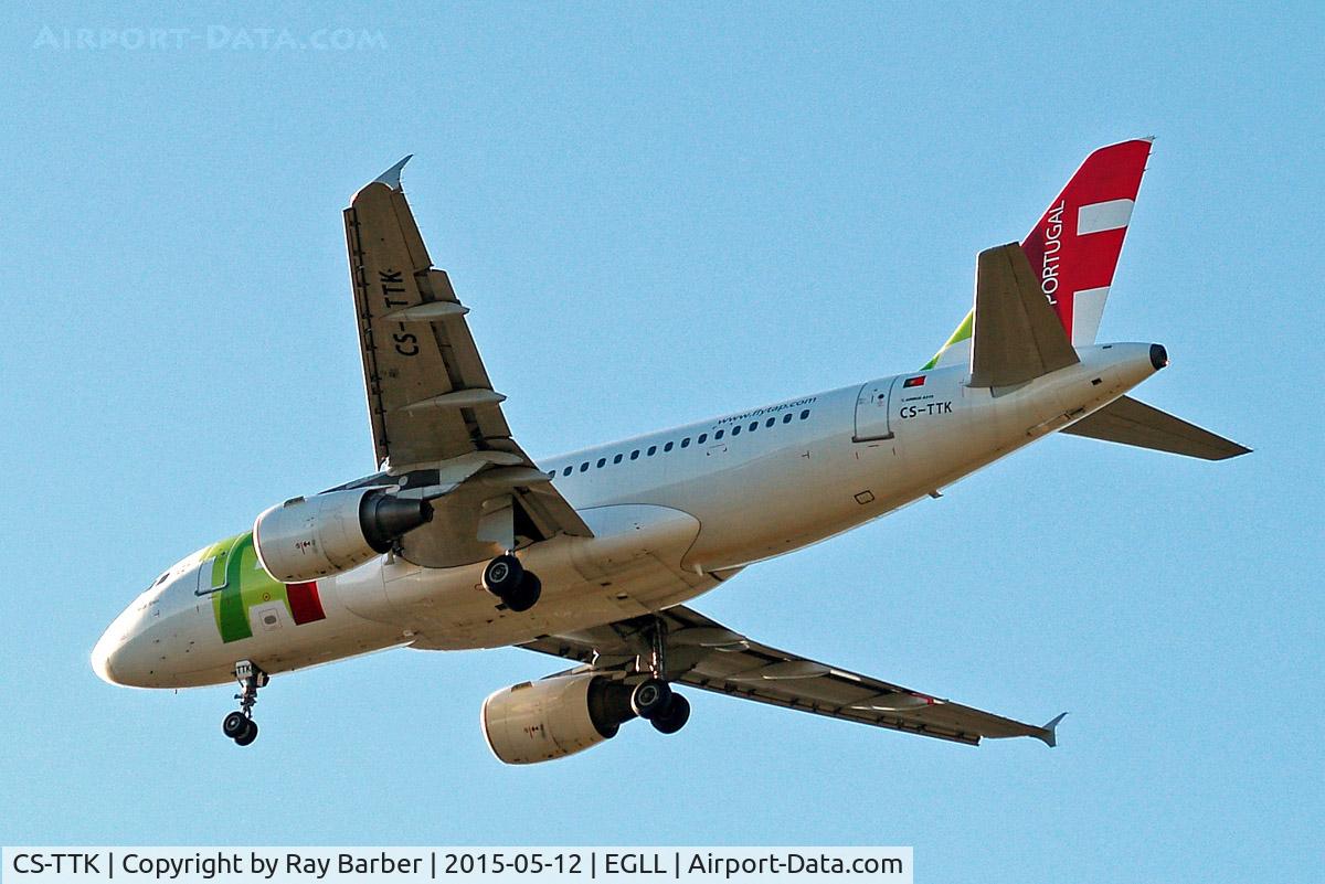 CS-TTK, 1999 Airbus A319-111 C/N 1034, Airbus A319-111 [1034] (TAP Portugal) Home~G 12/05/2015. On approach 27R