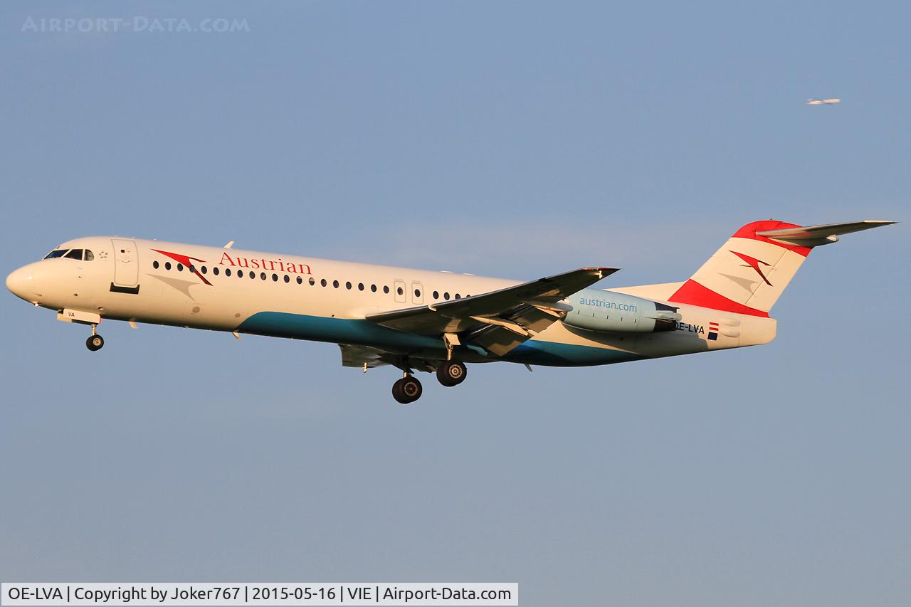 OE-LVA, 1994 Fokker 100 (F-28-0100) C/N 11490, Austrian Airlines