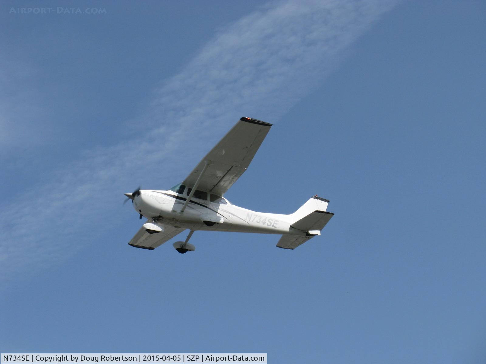 N734SE, 1977 Cessna 172N C/N 17269071, 1977 Cessna 172N SKYHAWK, Lycoming O-320-H2AD 160 Hp, takeoff climb Rwy 22
