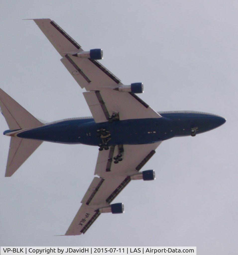 VP-BLK, 1979 Boeing 747SP-31 C/N 21961, on approach to McCarron, Las Vegas July 11, 2015