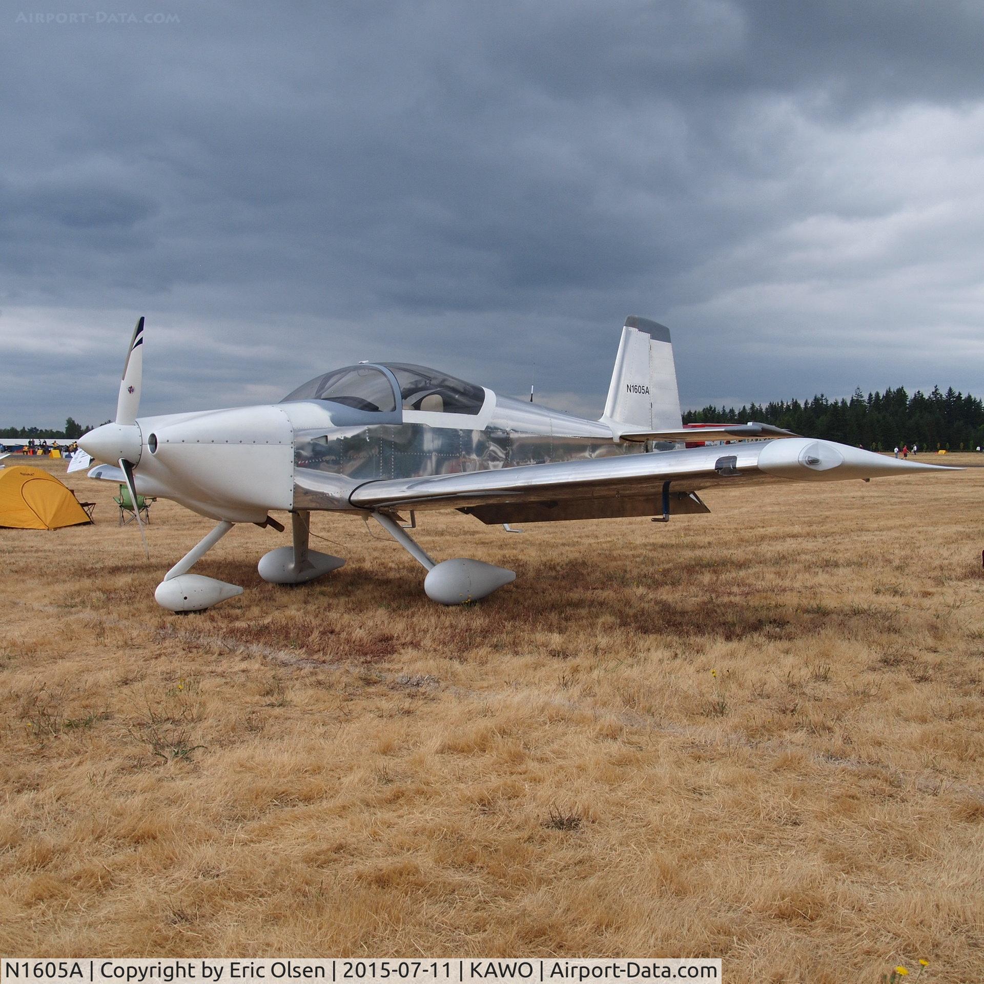 N1605A, 2015 Vans RV-9A C/N 92153, 2015 Vans RV 9A at the Arlington Fly-In. First flew in March 2015.