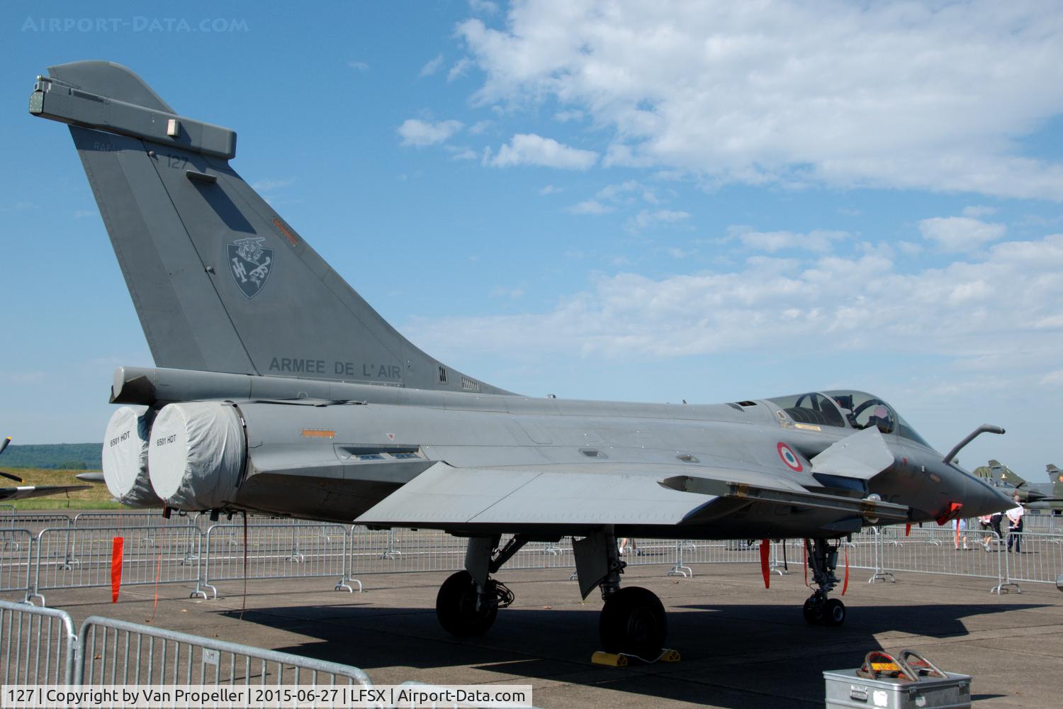 127, Dassault Rafale C C/N 127, French Air Force Rafale C fighter displayed during the 2015 Luxeuil Air Meet, France.