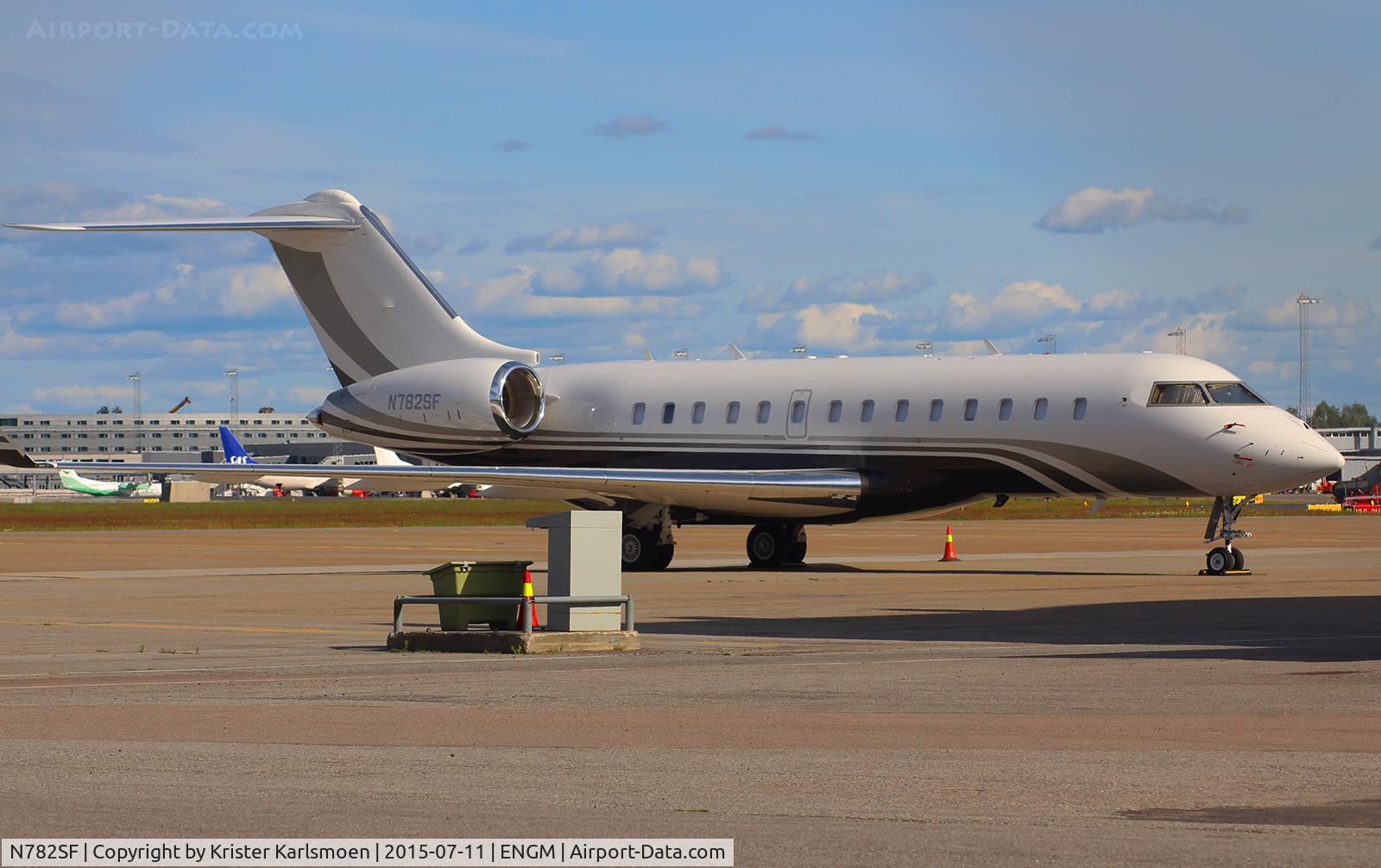 N782SF, Bombardier BD-700-1A10 Global 5000 C/N 9392, At bizjet apron.