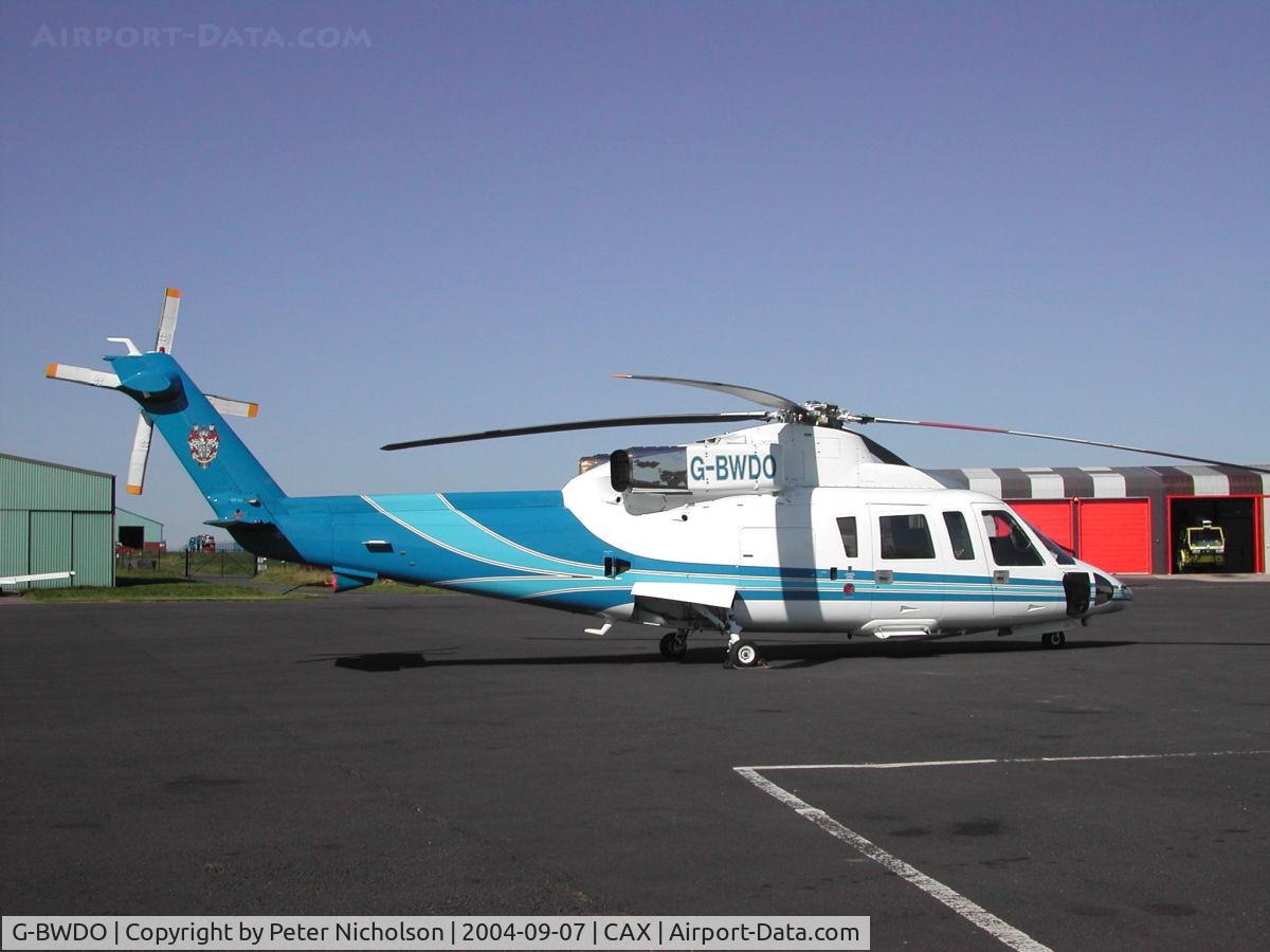 G-BWDO, 1989 Sikorsky S-76B C/N 760356, Sikorsky S-76B as seen at Carlisle in the Summer of 2004.