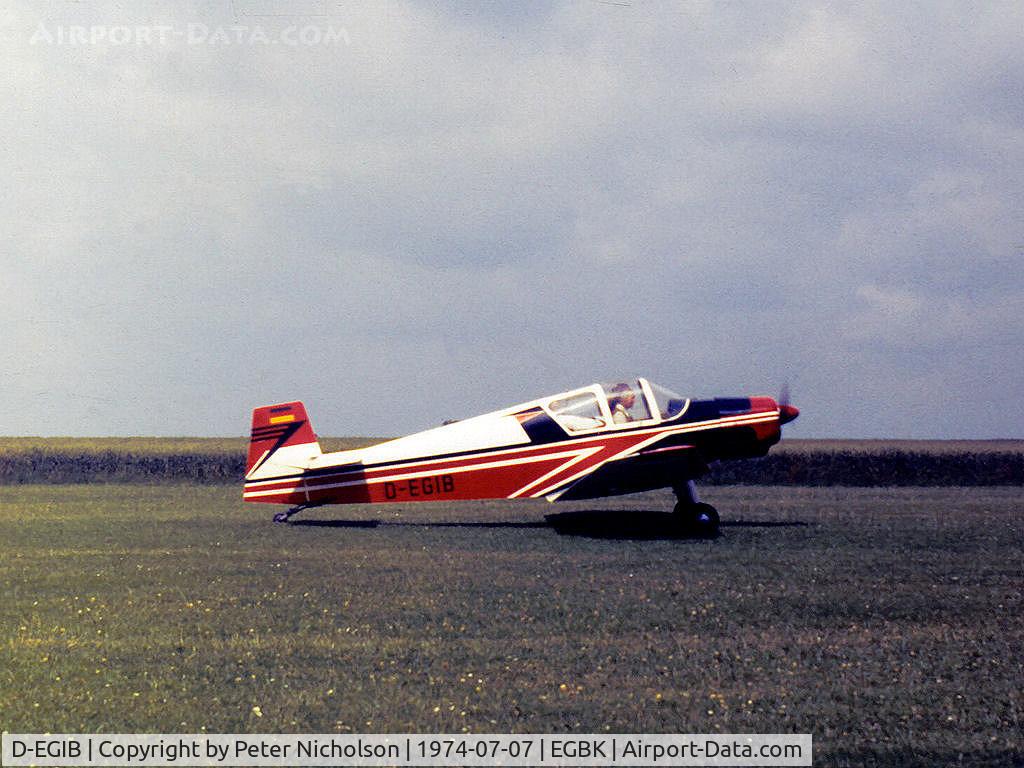 D-EGIB, 1956 Jodel D-11A Club C/N V3, Jodel D11A Club as seen at the Popular Flying Association's 1974 Fly-in at Sywell.
