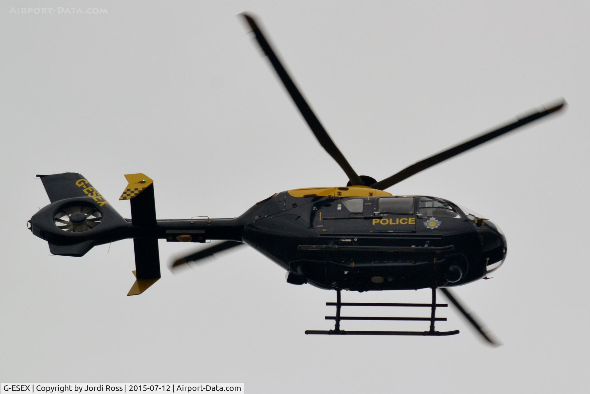 G-ESEX, 2002 Eurocopter EC-135T-2 C/N 0267, 700ft over the City of Canterbury