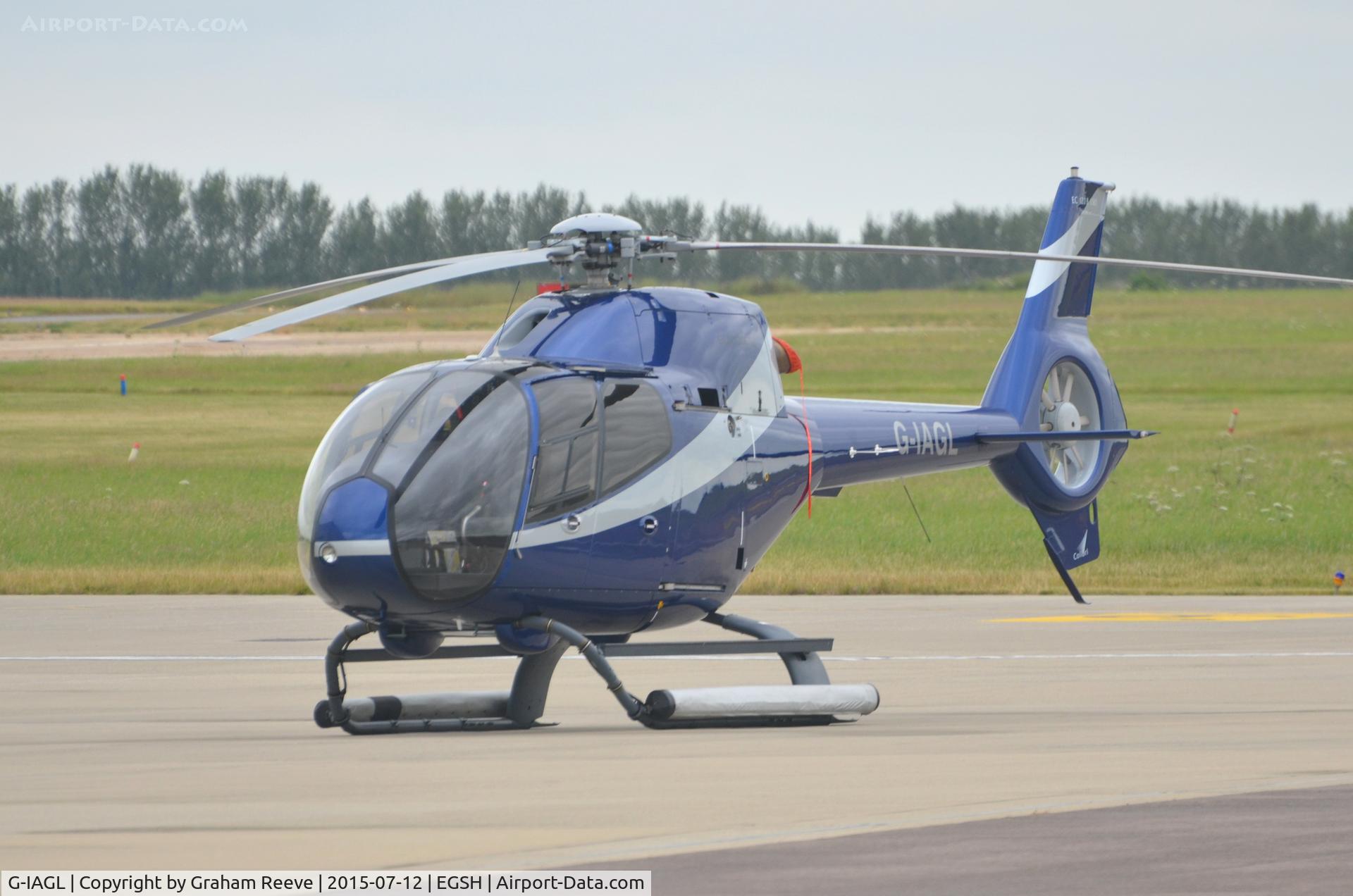 G-IAGL, 2008 Eurocopter EC-120B Colibri C/N 1565, Parked at Norwich.