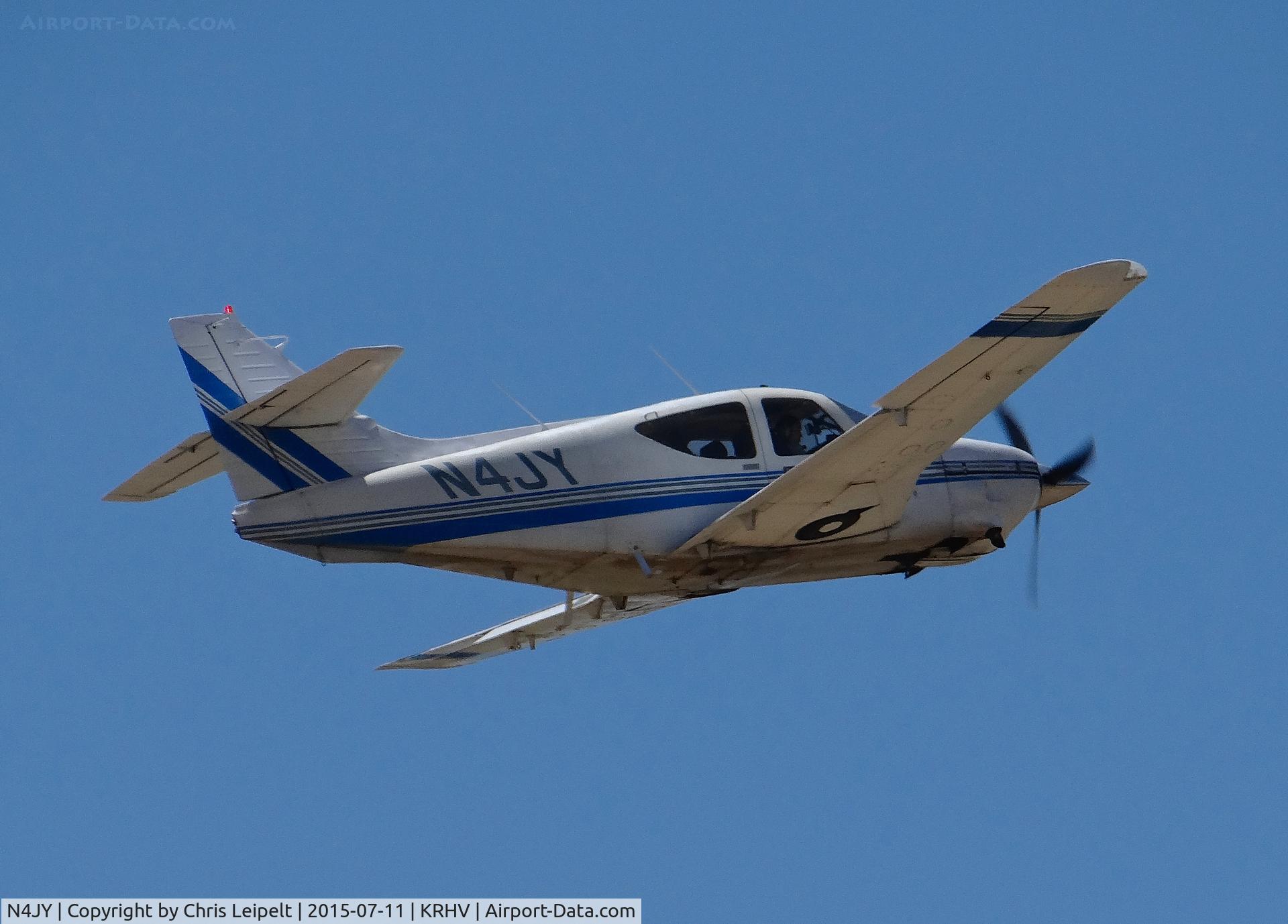 N4JY, 1976 Rockwell International 112TC Commander C/N 13080, A locally based 1976 Rockwell Commander 112TC taking off on runway 31L during the Reid Hillview Airport Day/STEAM Festival.