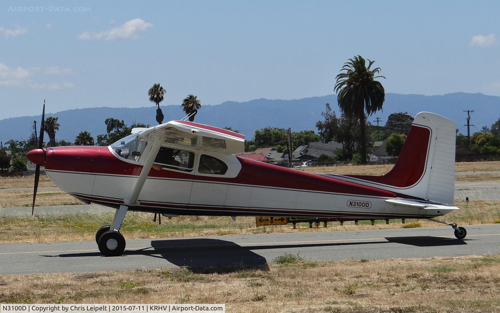 N3100D, 1955 Cessna 180 C/N 31898, A local 1955 Cessna 180 taxing down Y for the Young Eagles EAA program during the Reid Hillview Airport Day/STEAM Festival.