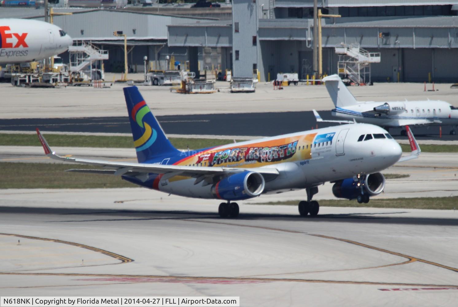 N618NK, 2012 Airbus A320-232 C/N 5458, Spirit Airlines post card livery