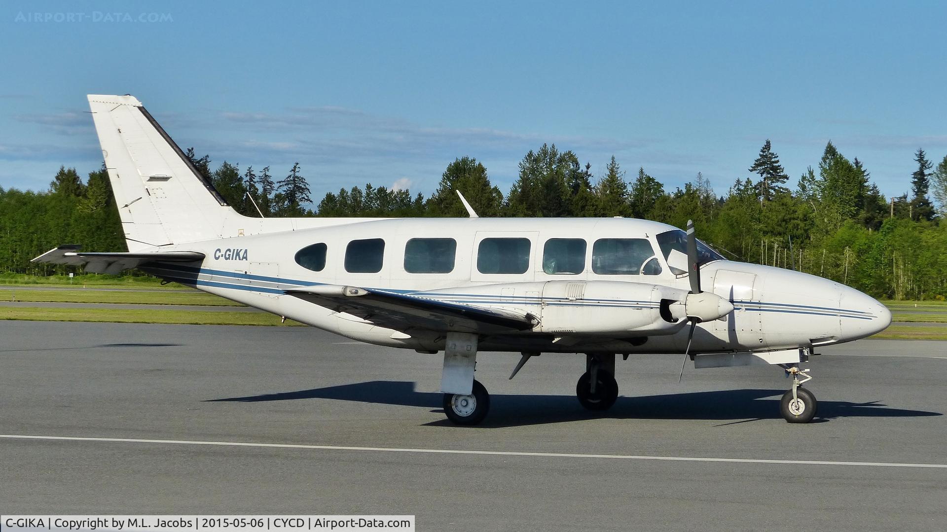 C-GIKA, 1979 Piper PA-31-350 Chieftain C/N 31-7952161, Parked at Nanaimo airport.