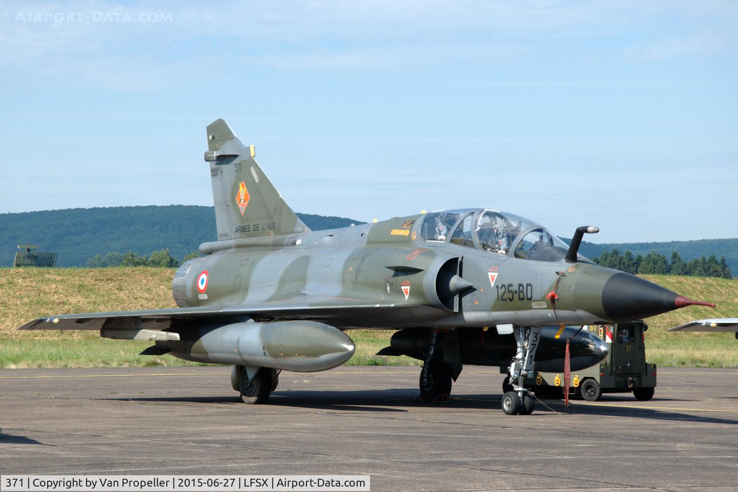371, Dassault Mirage 2000N C/N 378, Dassault Mirage 2000N of the French Air Force Ramex Delta team on the flightline of Luxeuil Air Base, France.