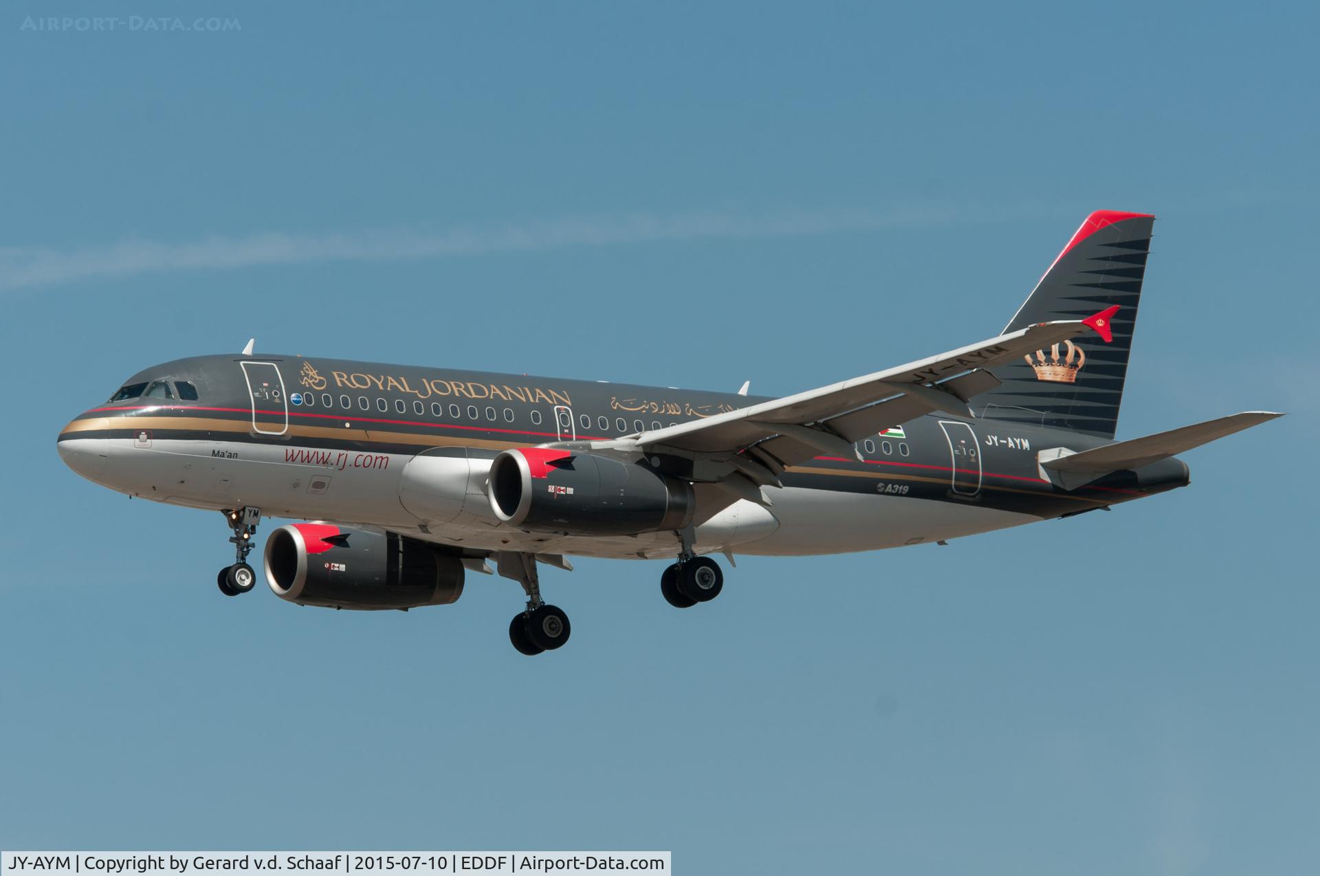 JY-AYM, 2008 Airbus A319-132 C/N 3685, Frankfurt, July 2015