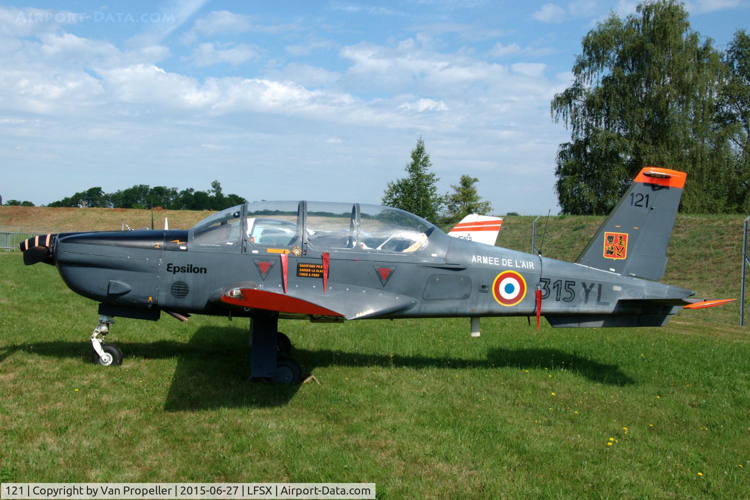 121, Socata TB-30 Epsilon C/N 121, Socata TB-30 Epsilon trainer of the French Air Force parked at Luxeuil Air Base.