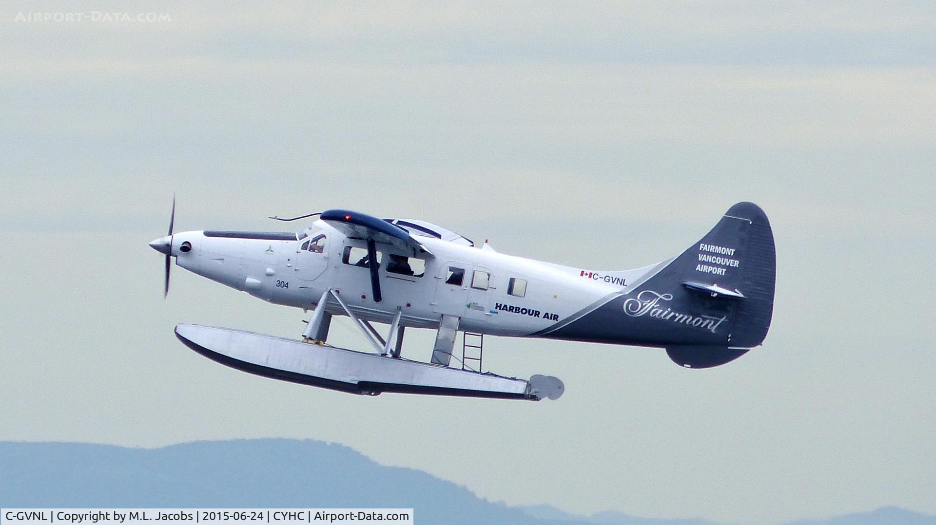 C-GVNL, 1956 De Havilland Canada DHC-3 Otter C/N 105, Harbour Air #304 just departed Coal Harbour.