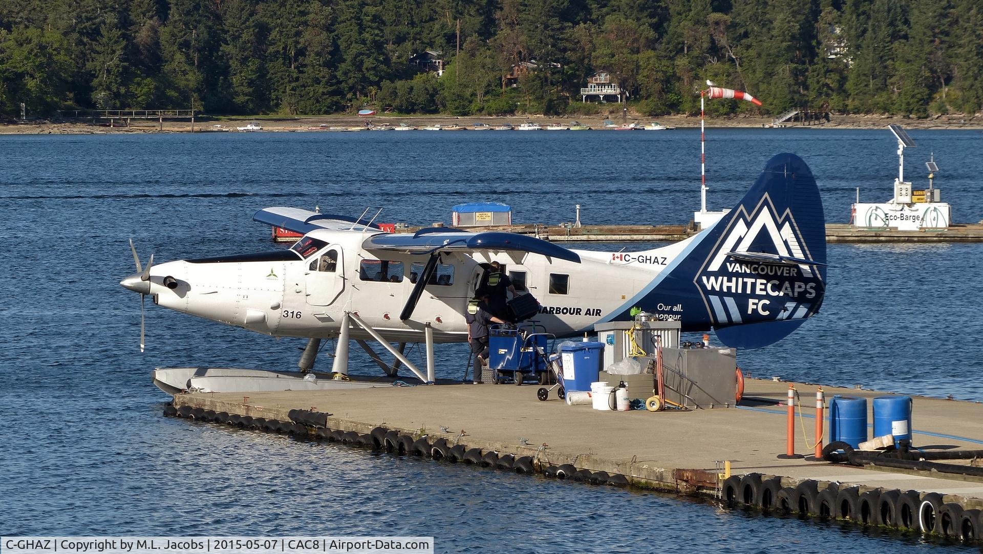 C-GHAZ, 1953 De Havilland Canada DHC-3 Otter C/N 19, Harbour Air #316 at Nanaimo Harbour terminal.