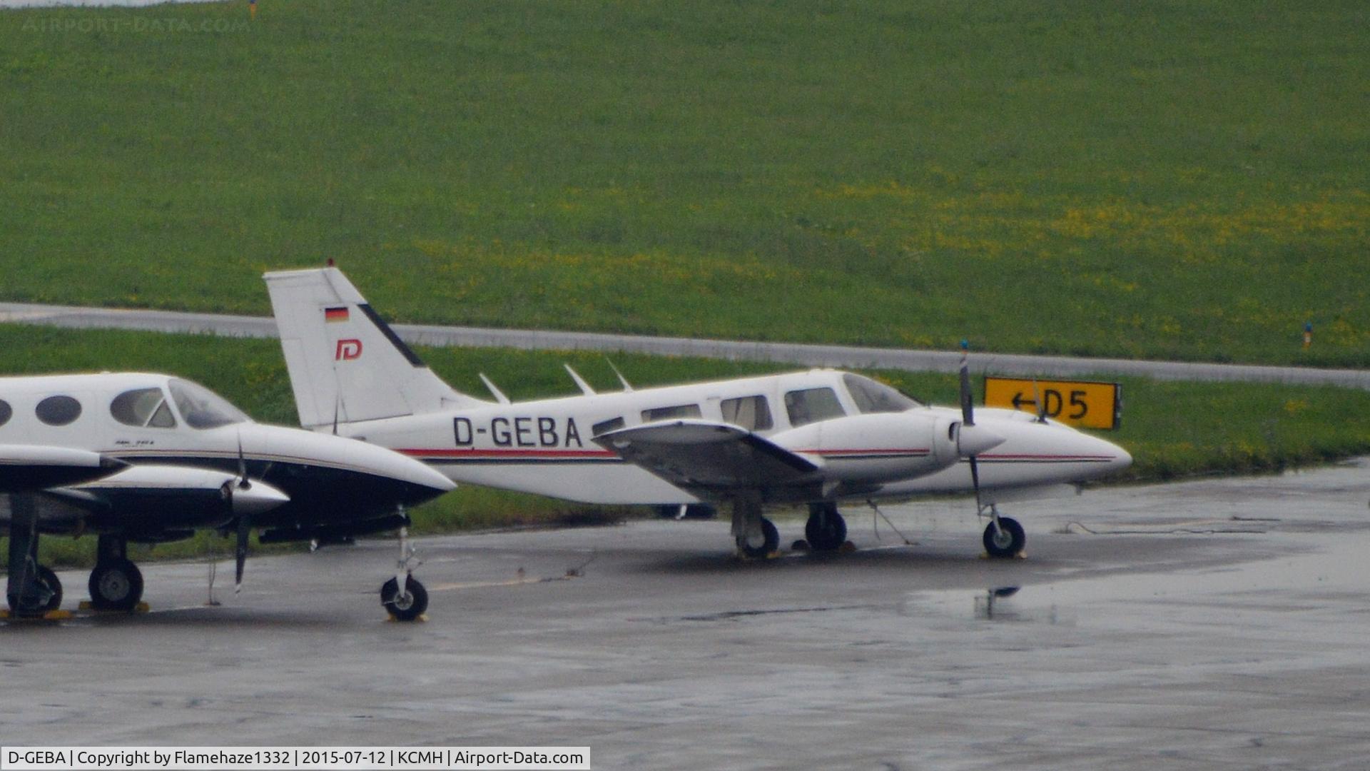 D-GEBA, 1976 Piper PA-34-200T II C/N 347670179, Parked on the ramp at Lane Aviation at Port Columbus International Airport, Columbus, Ohio