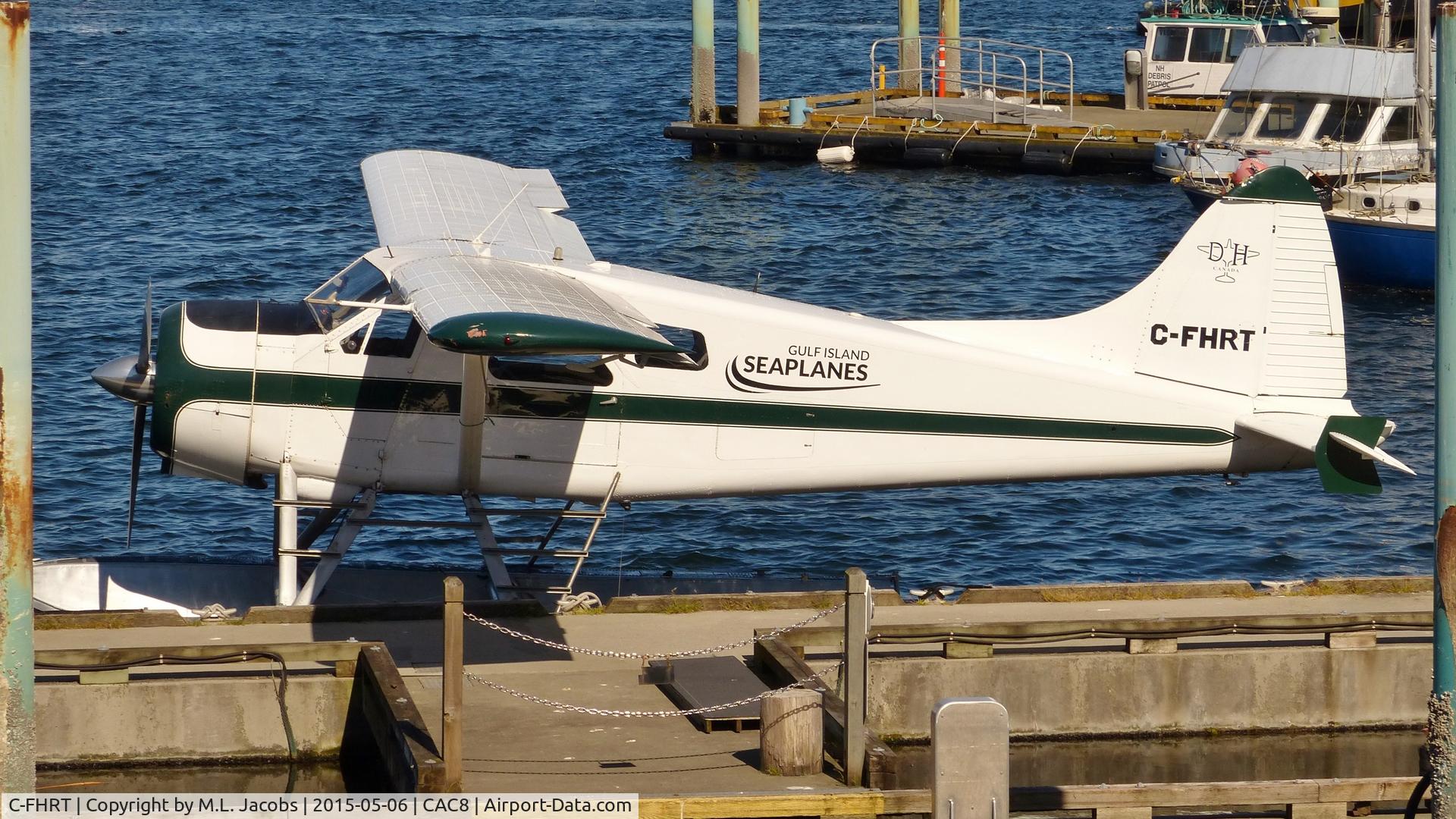 C-FHRT, 1959 De Havilland Canada DHC-2 Beaver Mk.1 C/N 1203, Gulf Island Seaplanes Beaver tied up at Nanaimo Harbour terminal.