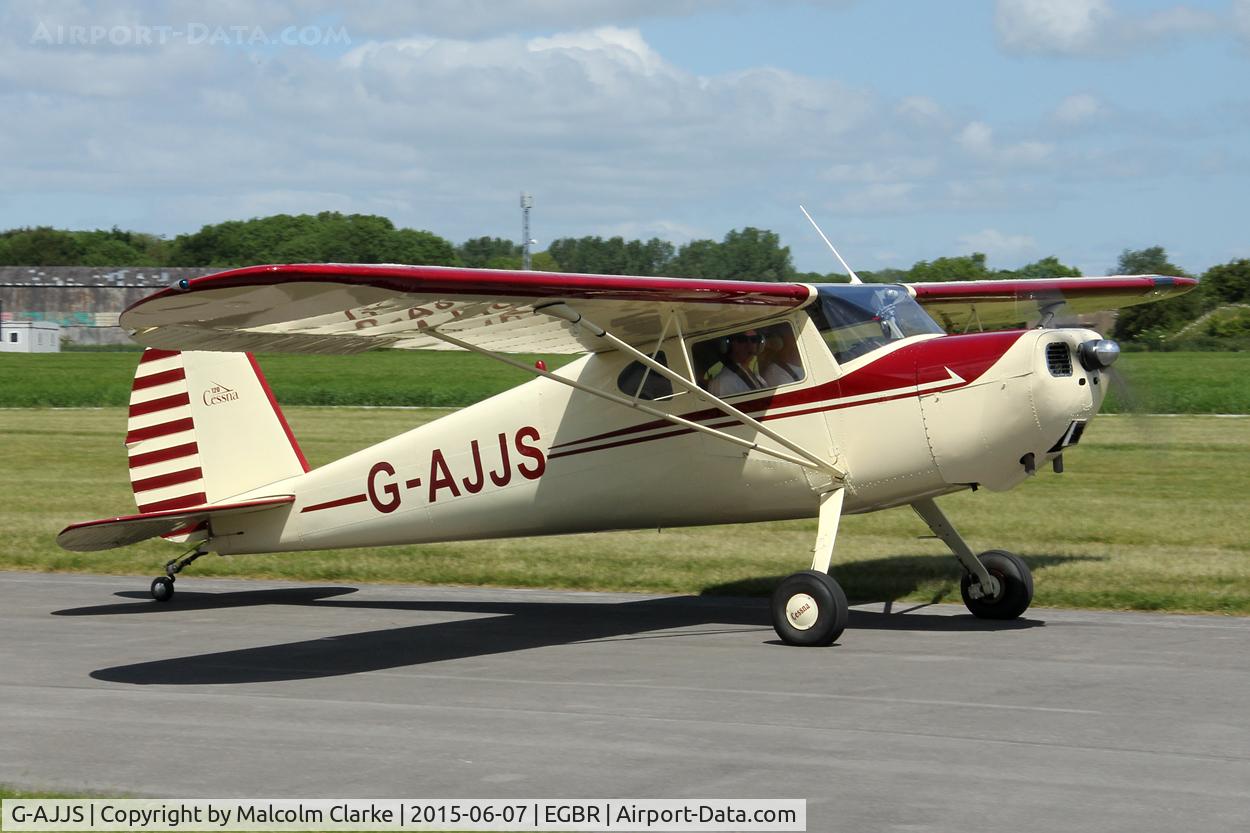 G-AJJS, 1947 Cessna 120 C/N 13047, Cessna 120 at The Real Aeroplane Club's Radial Engine Aircraft Fly-In, Breighton Airfield, June 7th 2015.