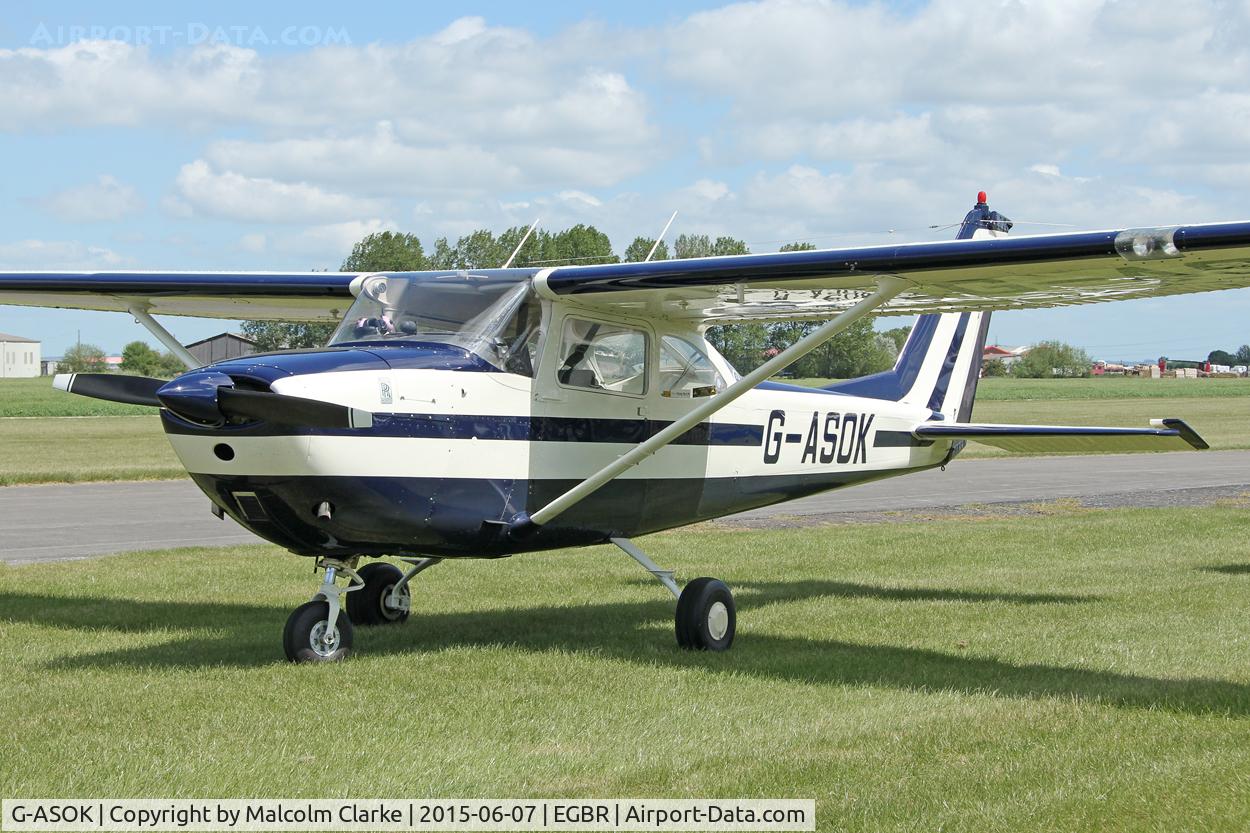 G-ASOK, 1964 Reims Cessna F172E Skyhawk C/N 0057, Reims F172E at The Real Aeroplane Club's Radial Engine Aircraft Fly-In, Breighton Airfield, June 7th 2015.