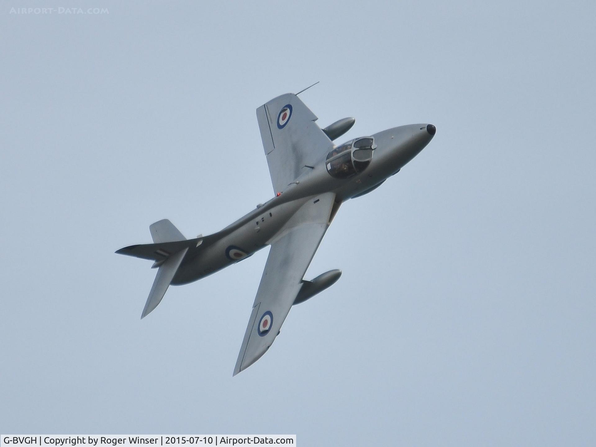 G-BVGH, 1958 Hawker Hunter T.7 C/N HABL-003360, Off airport. Ex-RAF Hunter XL573 was displayed by 'Viper 1' on the first day of the Wales National Airshow held over Swansea Bay.