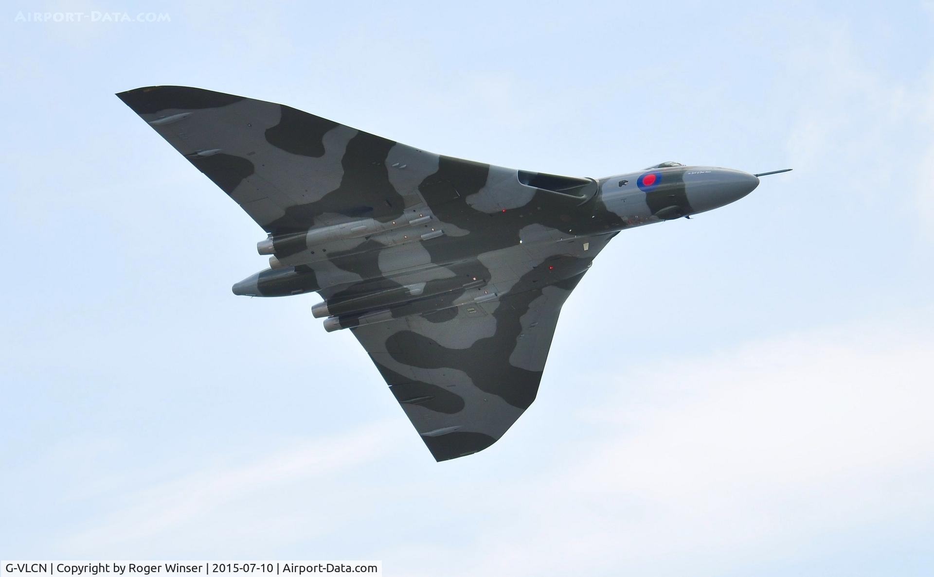 G-VLCN, 1960 Avro Vulcan B.2 C/N Set 12, Off airport. Ex-RAF Vulcan XH558 displaying on the first day of the Wales National Airshow held over Swansea Bay.