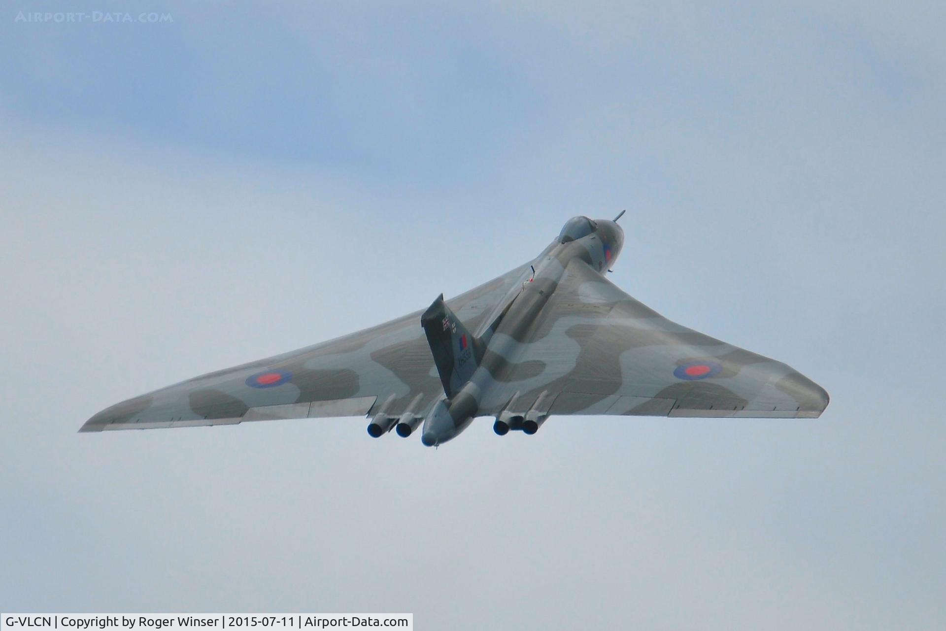 G-VLCN, 1960 Avro Vulcan B.2 C/N Set 12, Off airport. Ex-RAF Vulcan XH558 displaying on the first day of the Wales National Airshow held over Swansea Bay.