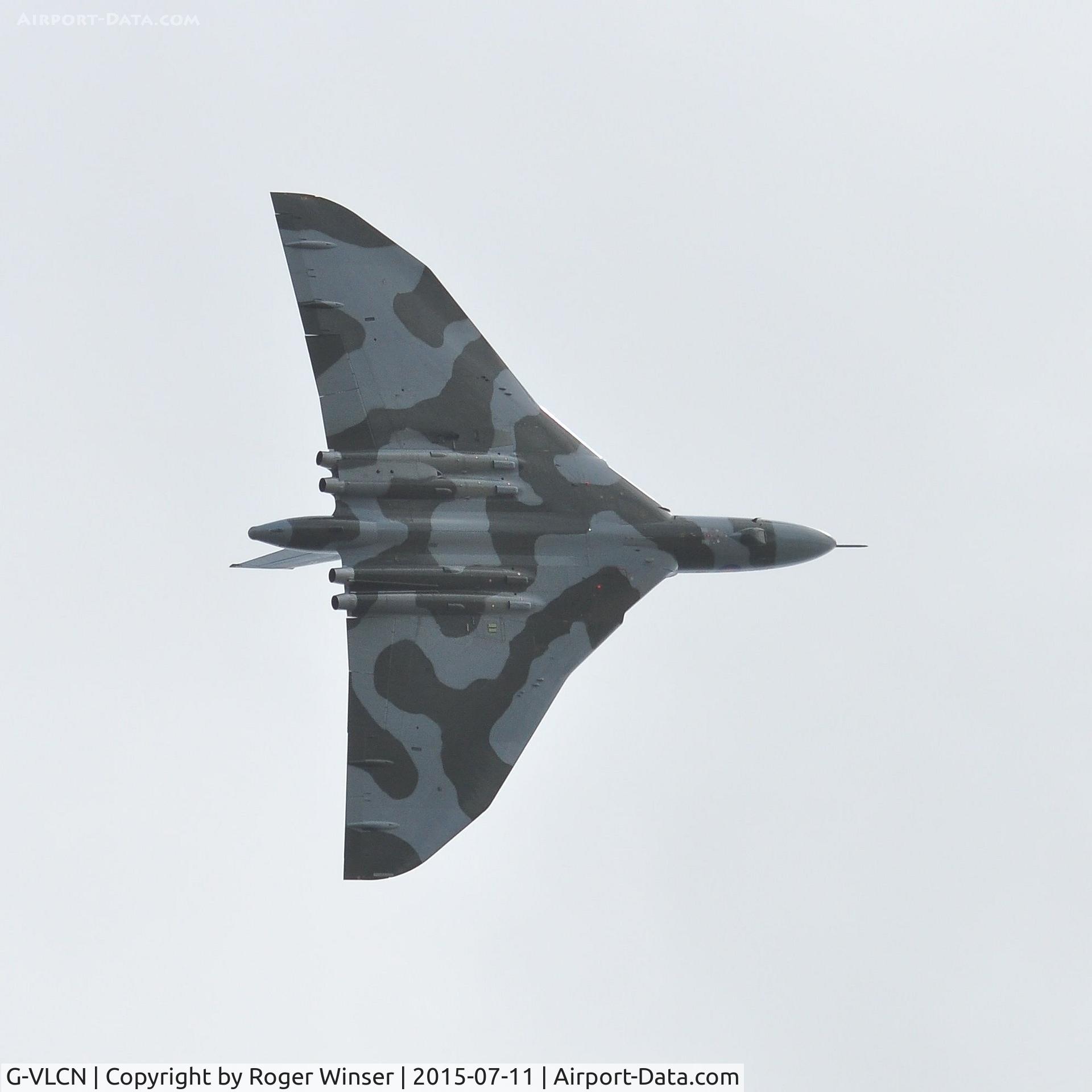 G-VLCN, 1960 Avro Vulcan B.2 C/N Set 12, Off airport. Ex-RAF Vulcan XH558 displaying on the first day of the Wales National Airshow held over Swansea Bay.