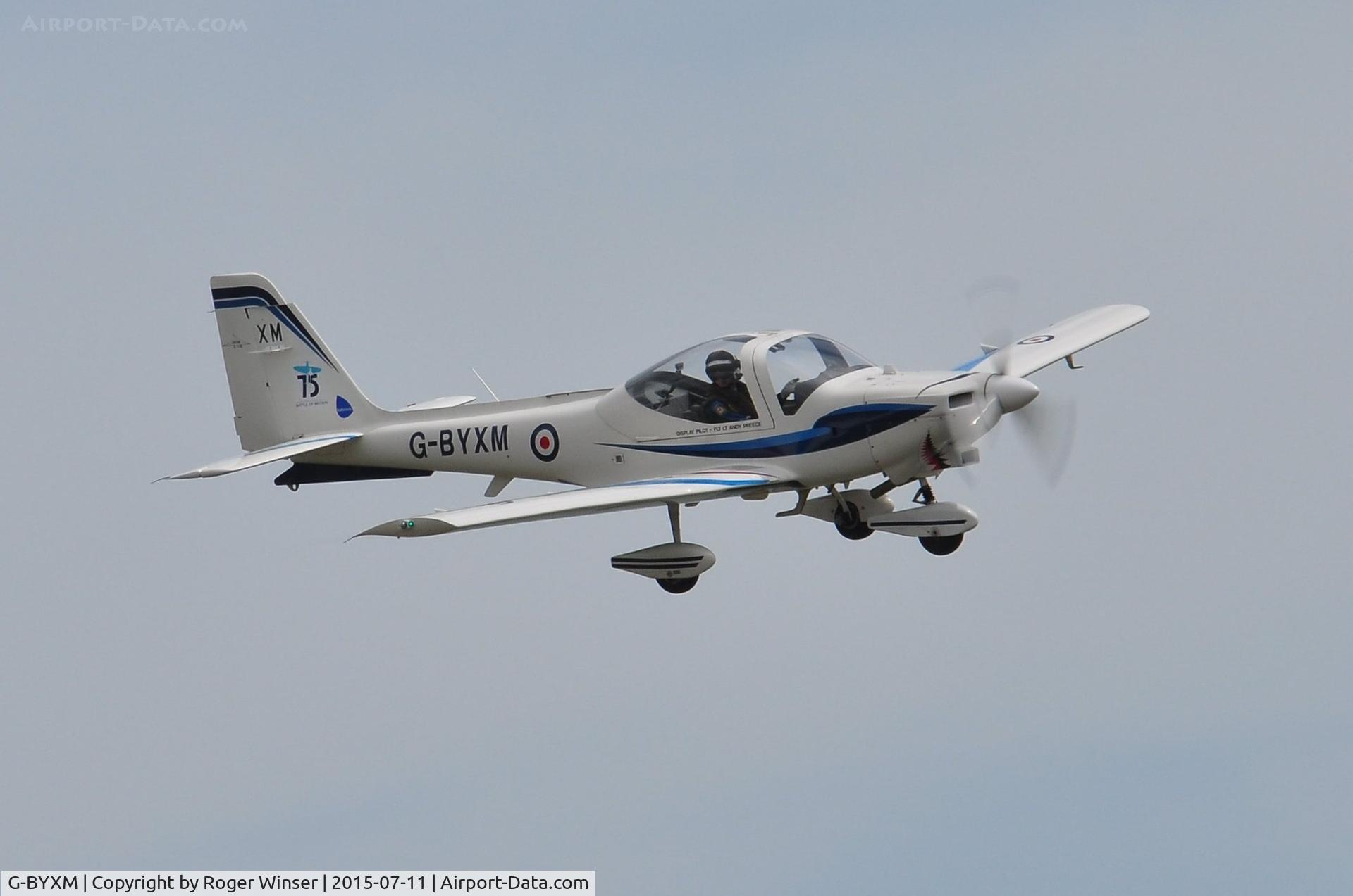 G-BYXM, 2001 Grob G-115E Tutor T1 C/N 82173/E, Off airport. RAF Tutor T.1 aircraft coded XM displaying on the first day of the Wales National Airshow held over Swansea Bay.