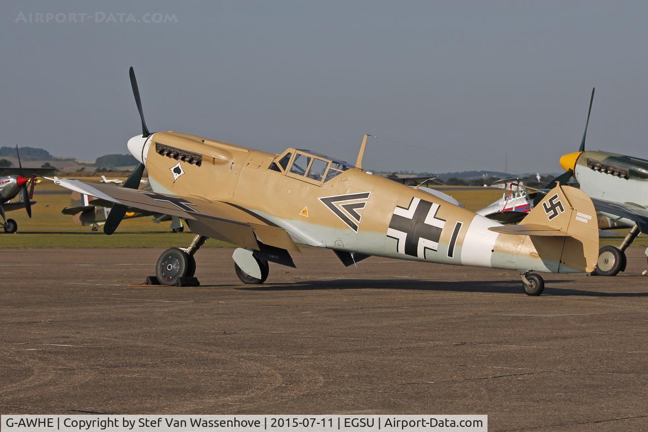 G-AWHE, Hispano HA-1112-M1L Buchon C/N 64, Flying Legends Duxford 2015.