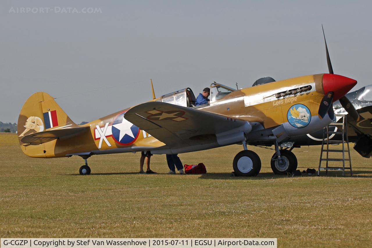 G-CGZP, 1942 Curtiss P-40F Warhawk C/N 19503, Flying Legends Duxford 2015.