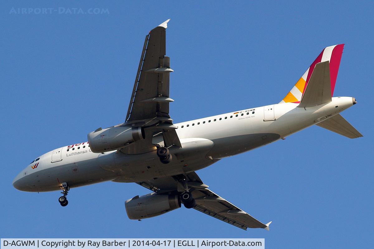 D-AGWM, 2009 Airbus A319-132 C/N 3839, Airbus A319-132 [3839] (Germanwings) Home~G 17/04/2014. On approach 27R.
