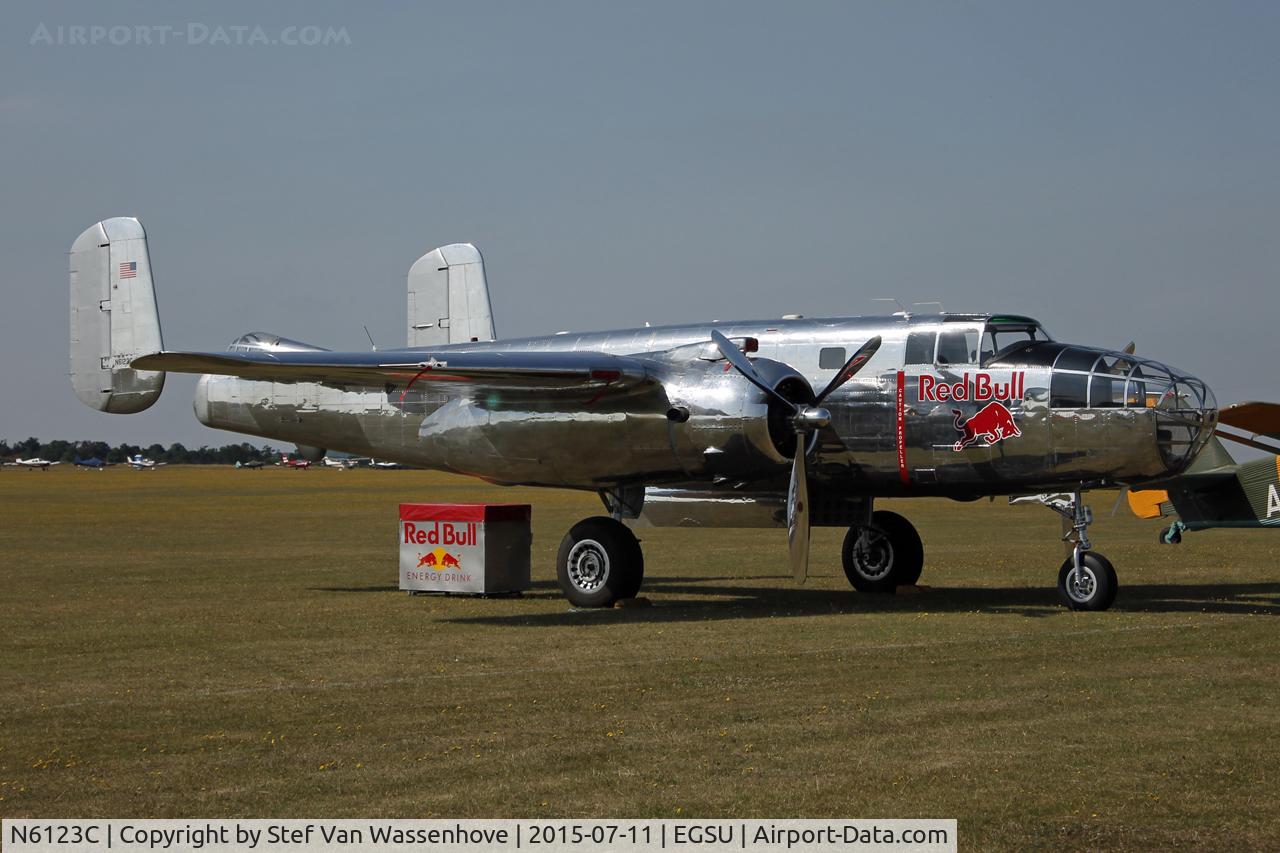N6123C, 1945 North American B-25J-30-NC Mitchell Mitchell C/N 108-47647, Flying Legends Duxford 2015.