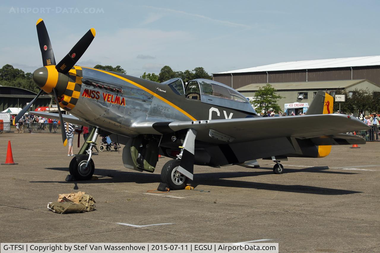 G-TFSI, 1944 North American TF-51D Mustang C/N 124-44703, Flying Legends Duxford 2015.