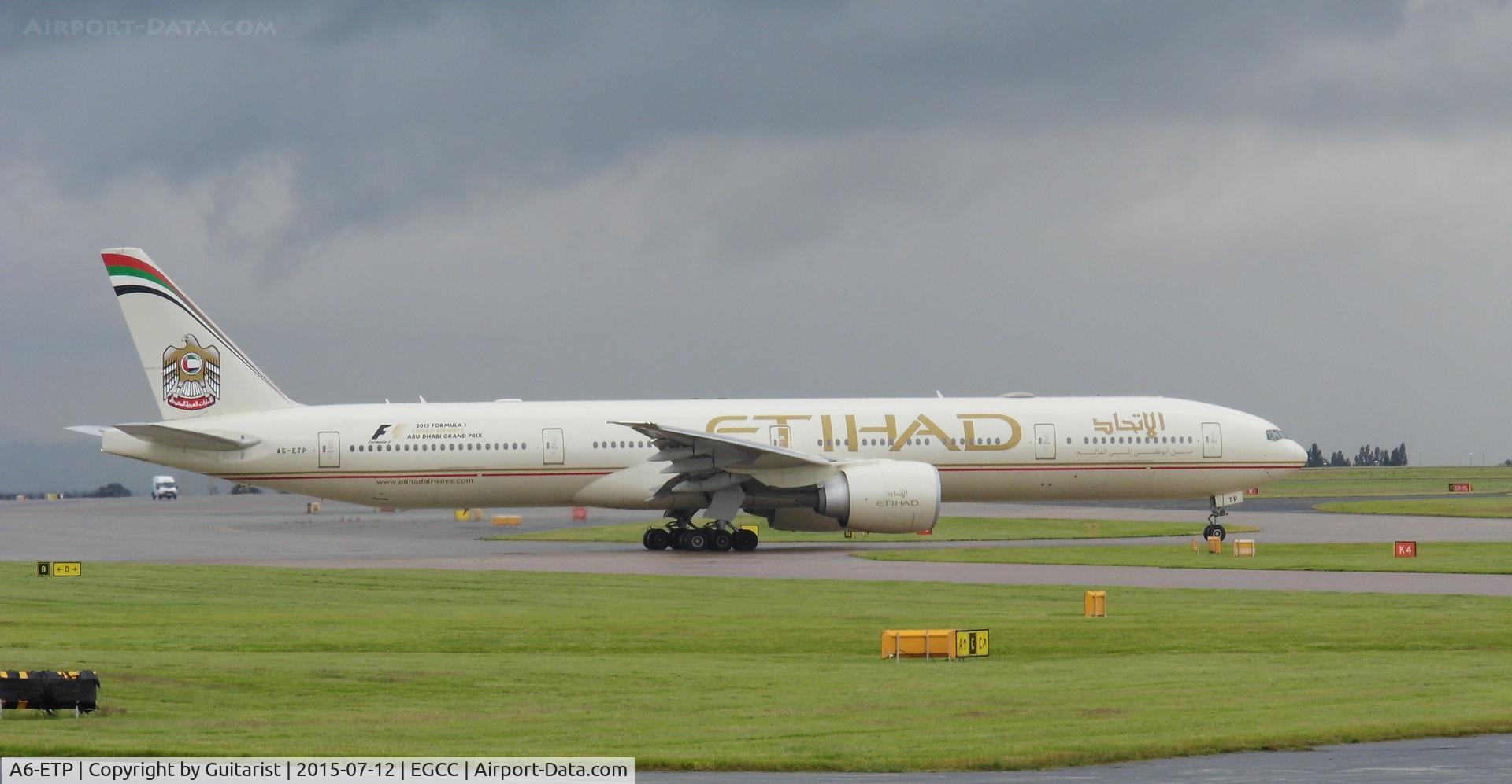 A6-ETP, 2013 Boeing 777-3FX/ER C/N 41699, At Manchester