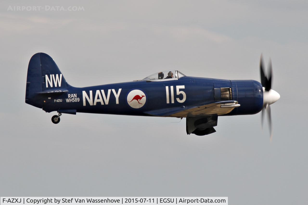 F-AZXJ, 1949 Hawker Sea Fury FB.11 C/N 37733, Flying Legends Duxford 2015.