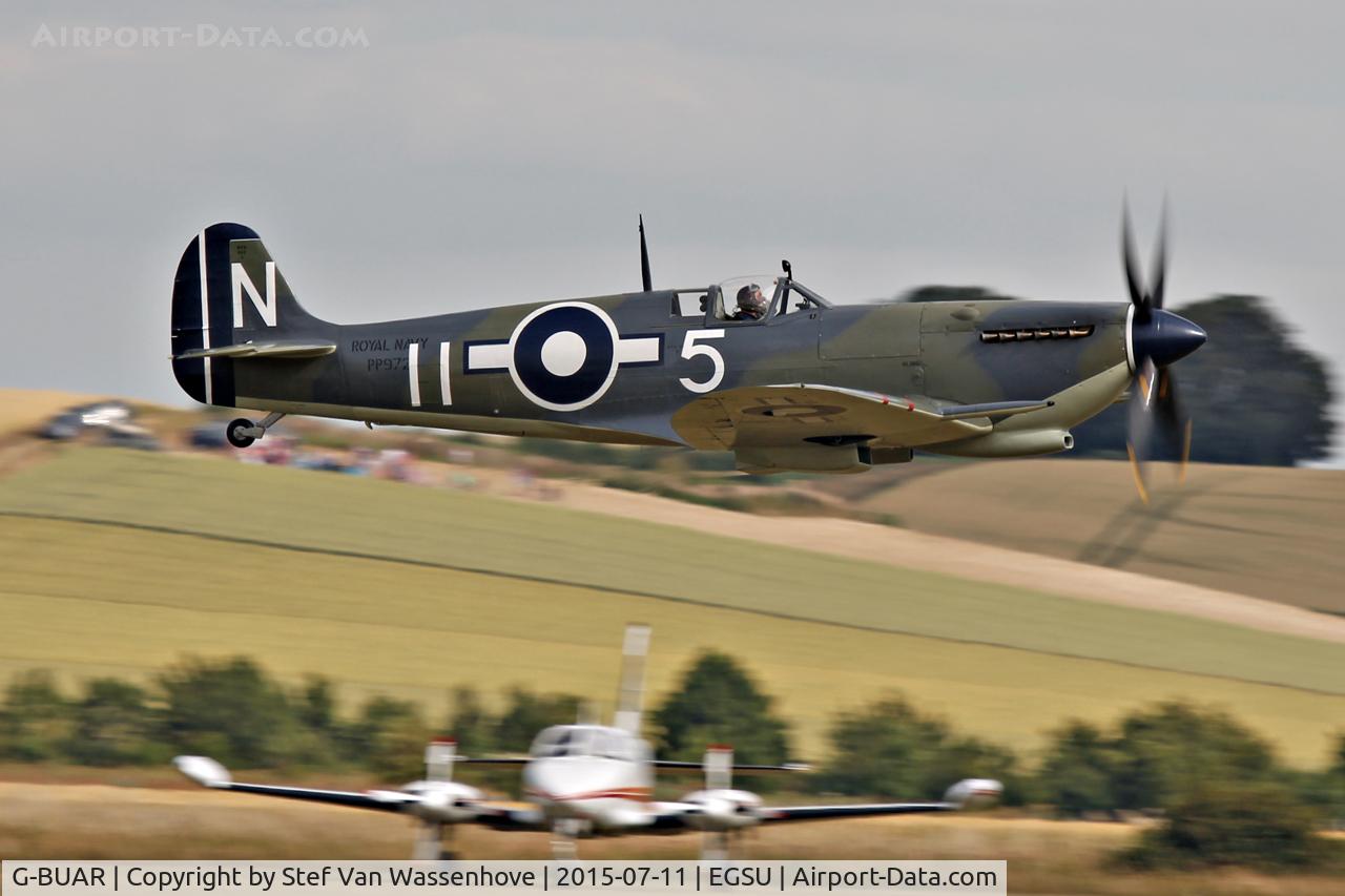 G-BUAR, 1944 Supermarine 358 Seafire LF.III C/N AIR/2605/C23(C), Flying Legends Duxford 2015.
