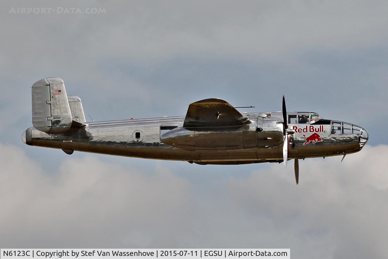 N6123C, 1945 North American B-25J-30-NC Mitchell Mitchell C/N 108-47647, Flying Legends Duxford 2015.