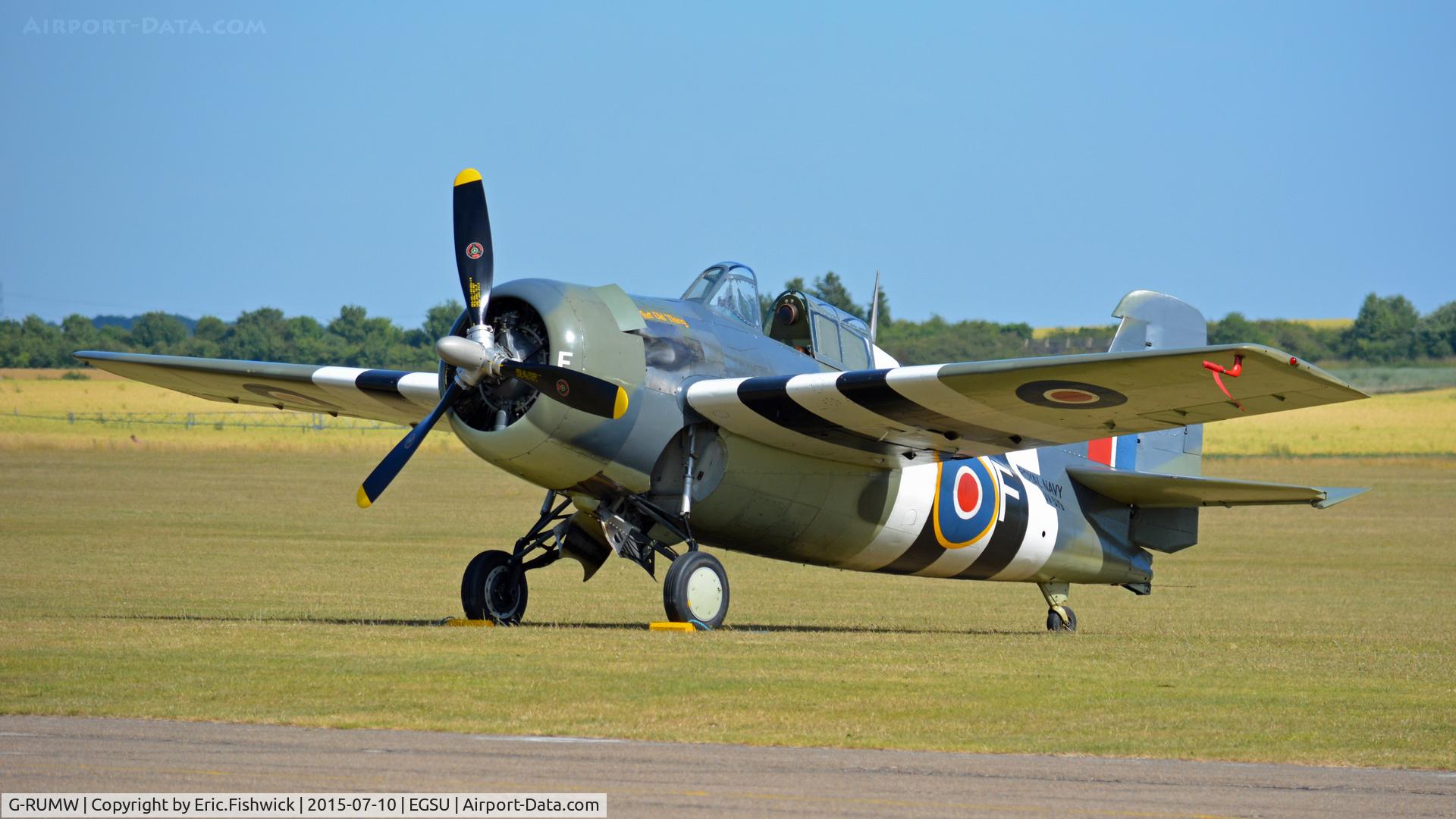 G-RUMW, 1944 General Motors (Grumman) FM-2 Wildcat C/N 5765, 3. G-RUMW awaiting The Flying Legends Air Show, July 2015.