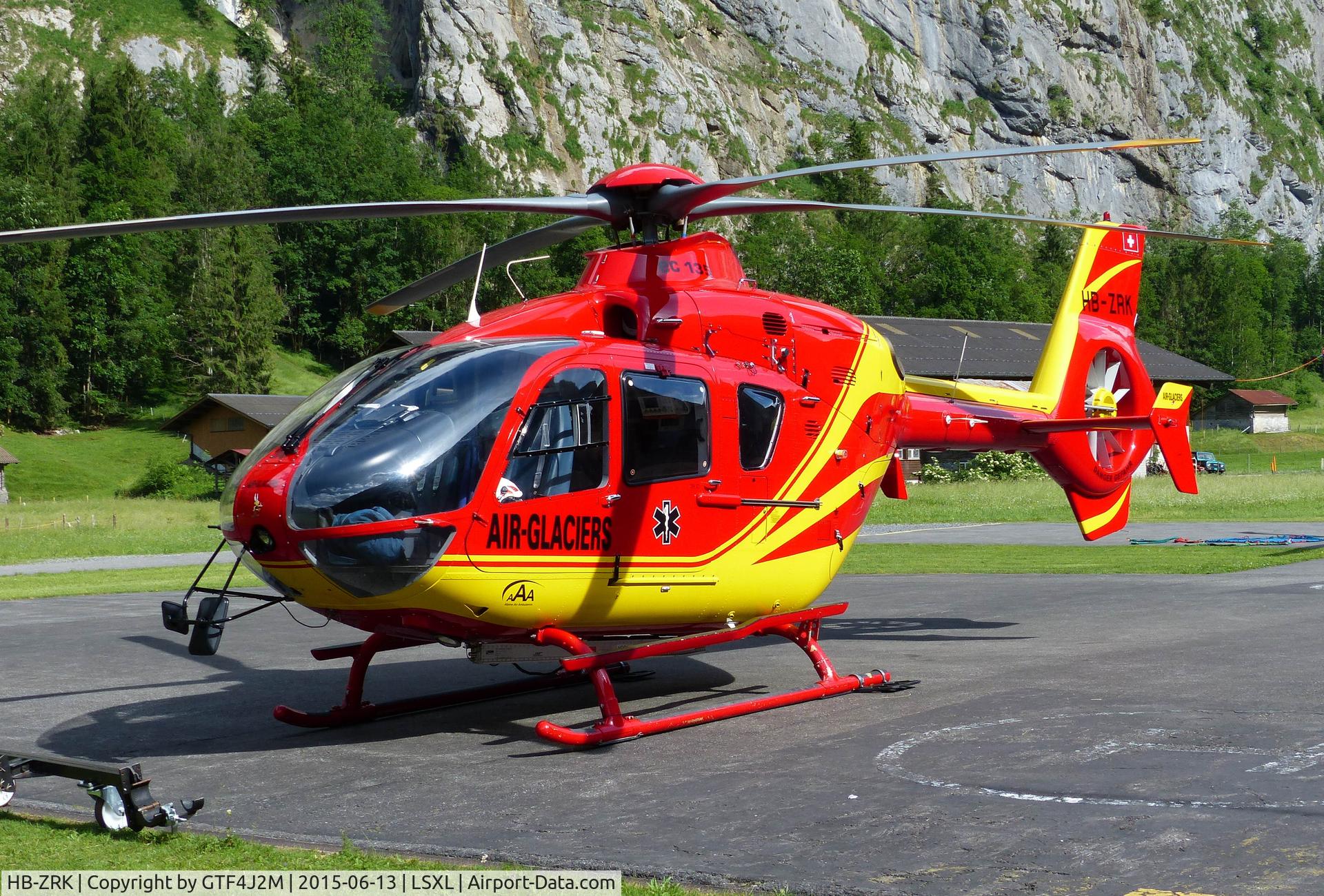 HB-ZRK, 1997 Eurocopter EC-135T-1 C/N 0027, HB-ZRK at Lauterbrunnen Heliport 13.6.15