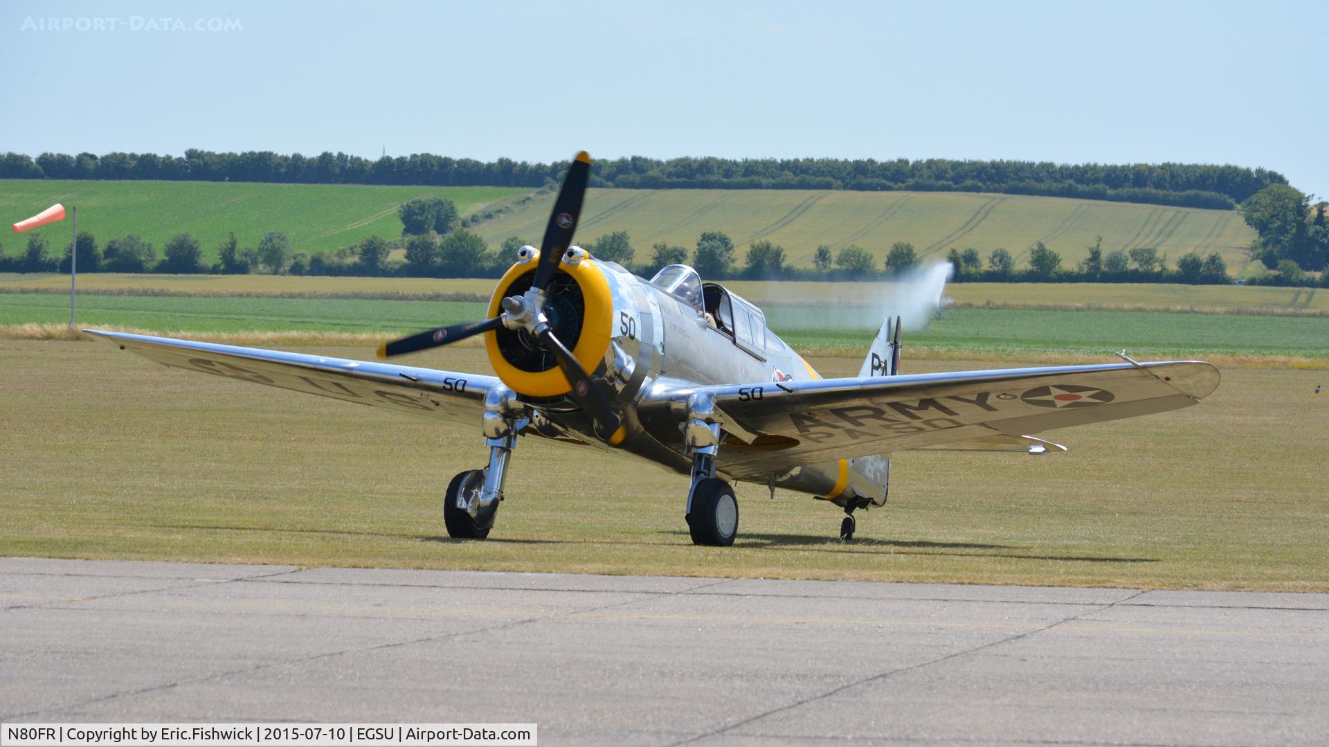 N80FR, 1939 Curtiss P-36C Hawk C/N 38-210, 3. N80FR preparing for The Flying Legends Air Show, July 2015.