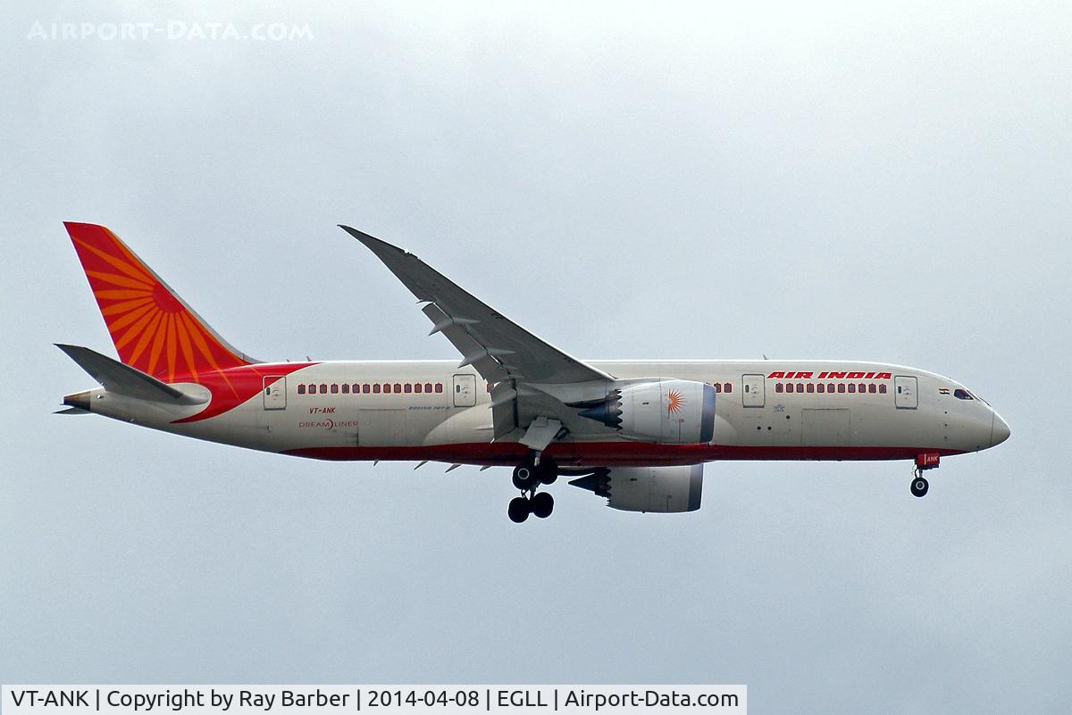 VT-ANK, 2012 Boeing 787-8 Dreamliner C/N 36282, Boeing 787-8 Dreamliner [36382] (Air India) Home~G 08/04/2014. On approach 27L.