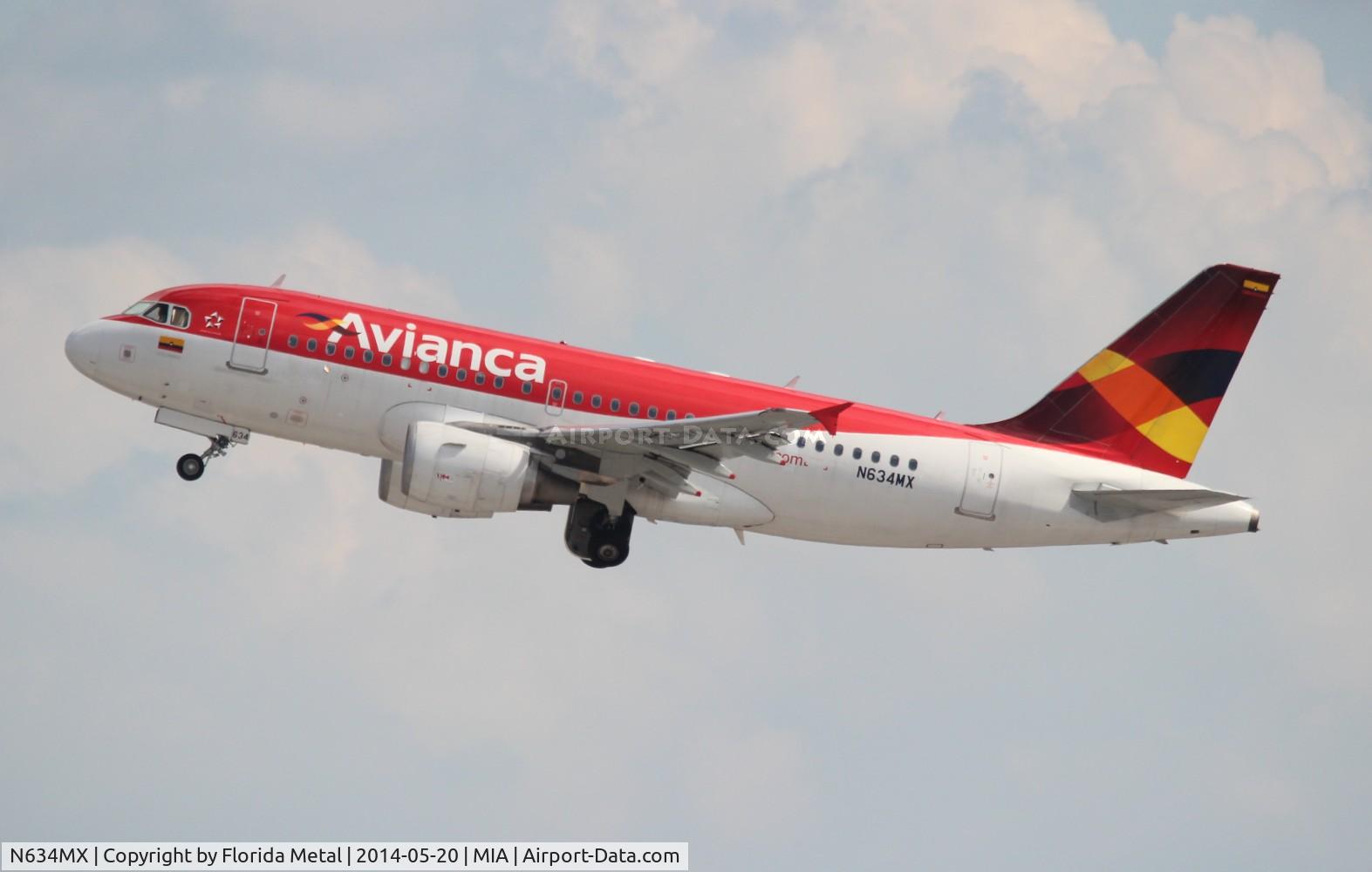 N634MX, 2001 Airbus A319-112 C/N 1634, Avianca