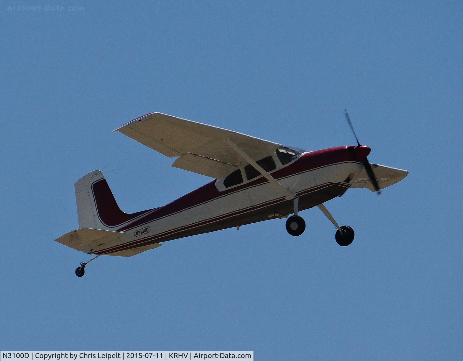 N3100D, 1955 Cessna 180 C/N 31898, A locally based 1955 Cessna 180 taking off on runway 31R during the Reid Hillview Airport Day/STEAM Festival.