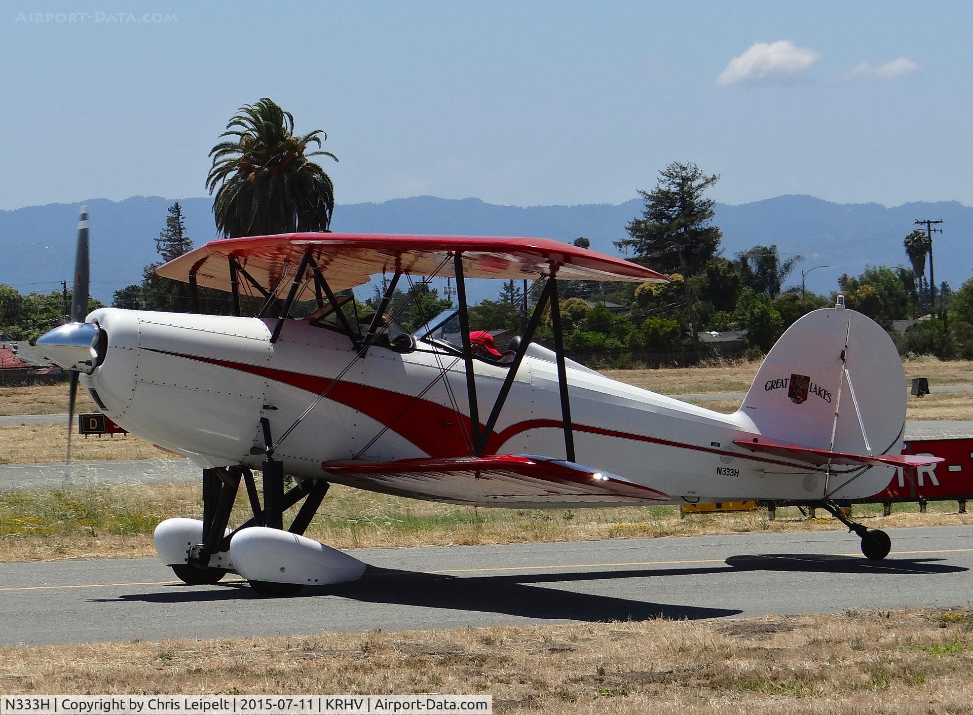 N333H, 1928 Great Lakes 2T-1A Sport Trainer C/N 136, A local 1928 Great Lakes taxing back to its hangar after being on display at the Reid Hillview Airport Day/STEAM Festival.