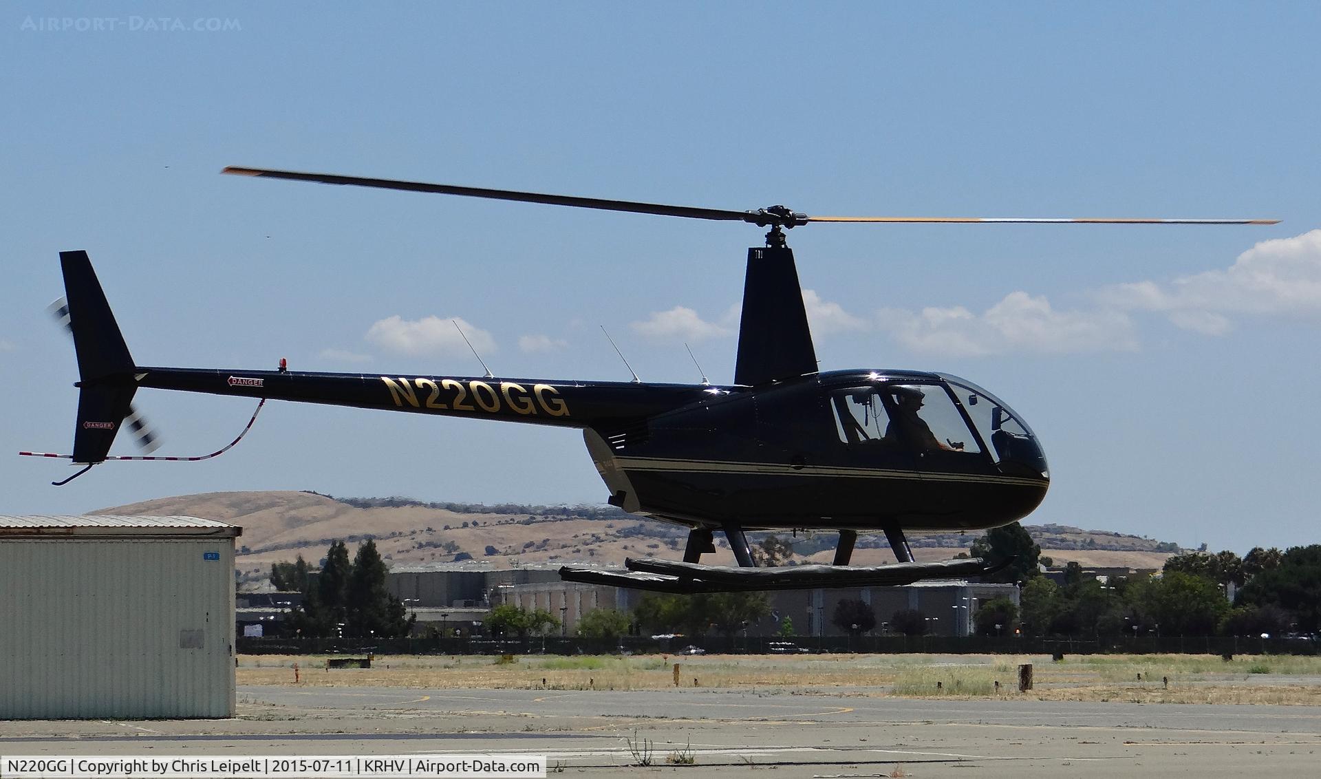N220GG, 2009 Robinson R44 II C/N 12820, A locally based 2009 Robinson R44 II getting ready to depart during the Reid Hillview Airport Day/STEAM Festival.
