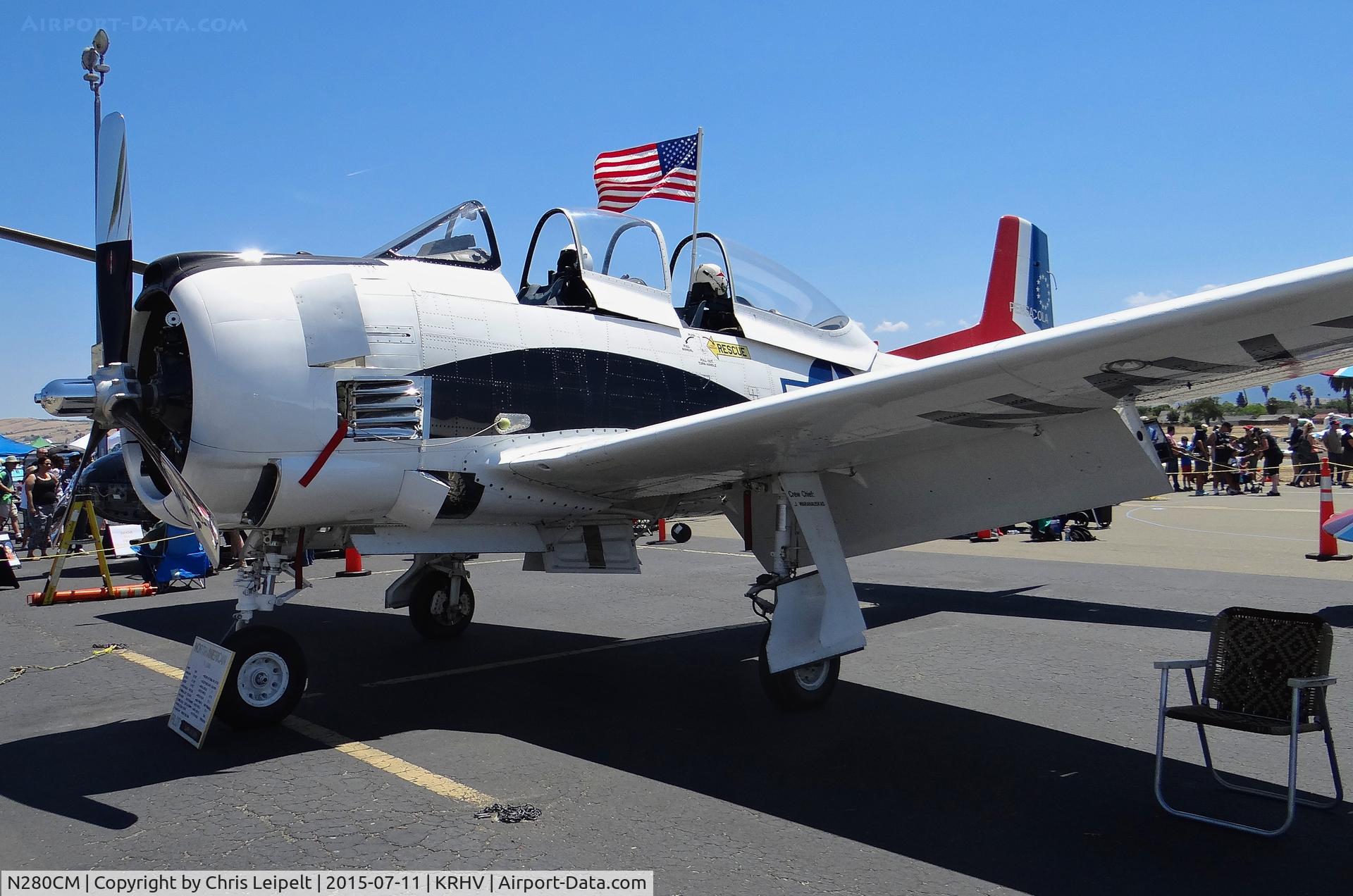 N280CM, North American T-28B Trojan C/N 200-113 (137750), A locally based North American T28B on display at the Reid Hillview Airport Day/STEAM Festival.