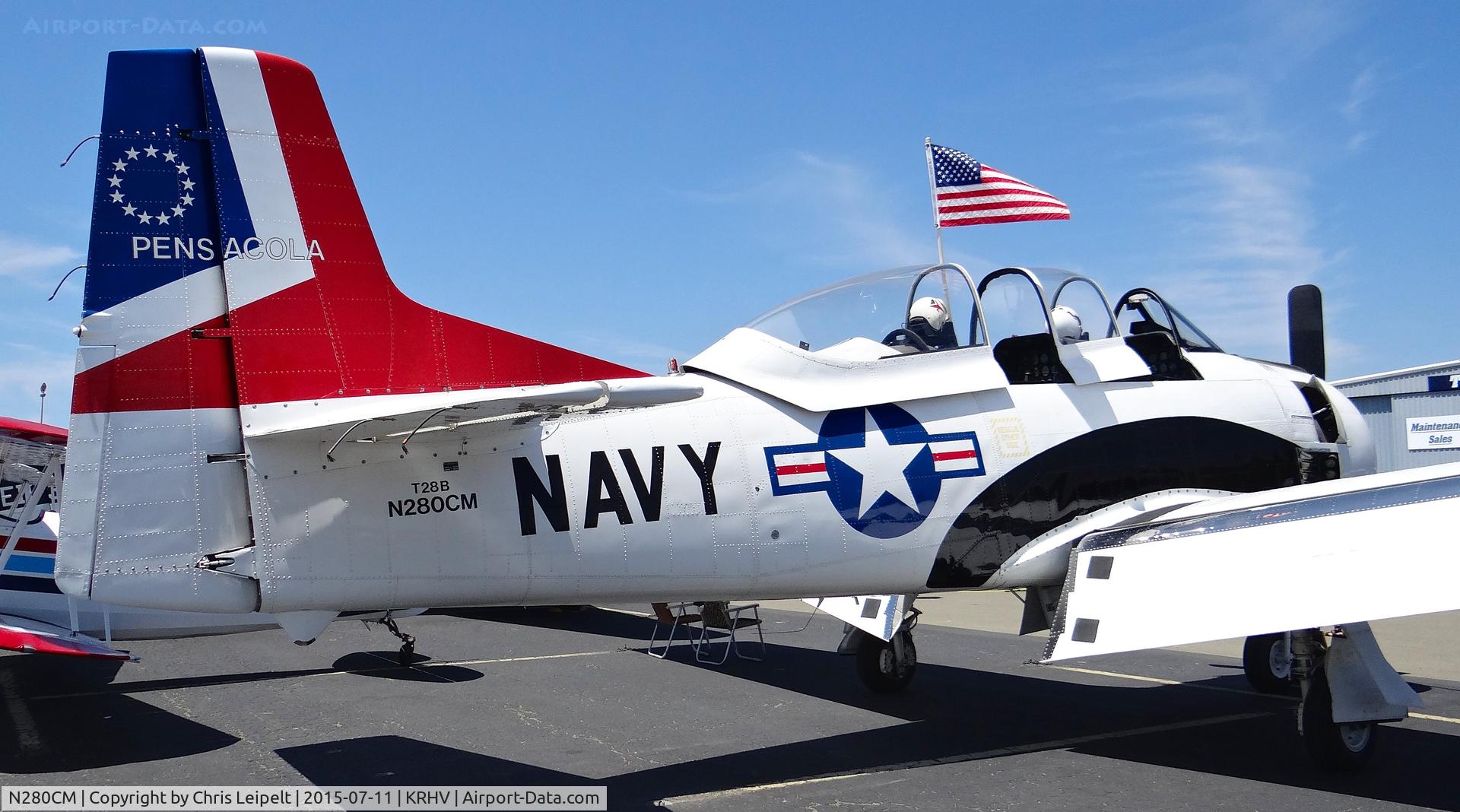 N280CM, North American T-28B Trojan C/N 200-113 (137750), A locally based North American T28B on display at the Reid Hillview Airport Day/STEAM Festival.