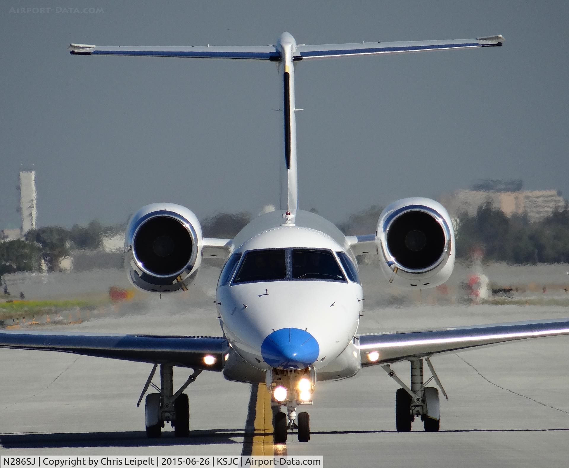 N286SJ, 2012 Embraer ERJ-145XR (EMB-145XR) C/N 14501153, A transient 2012 Embraer ERJ-145XR taxing out for departure at San Jose International Airport, CA.