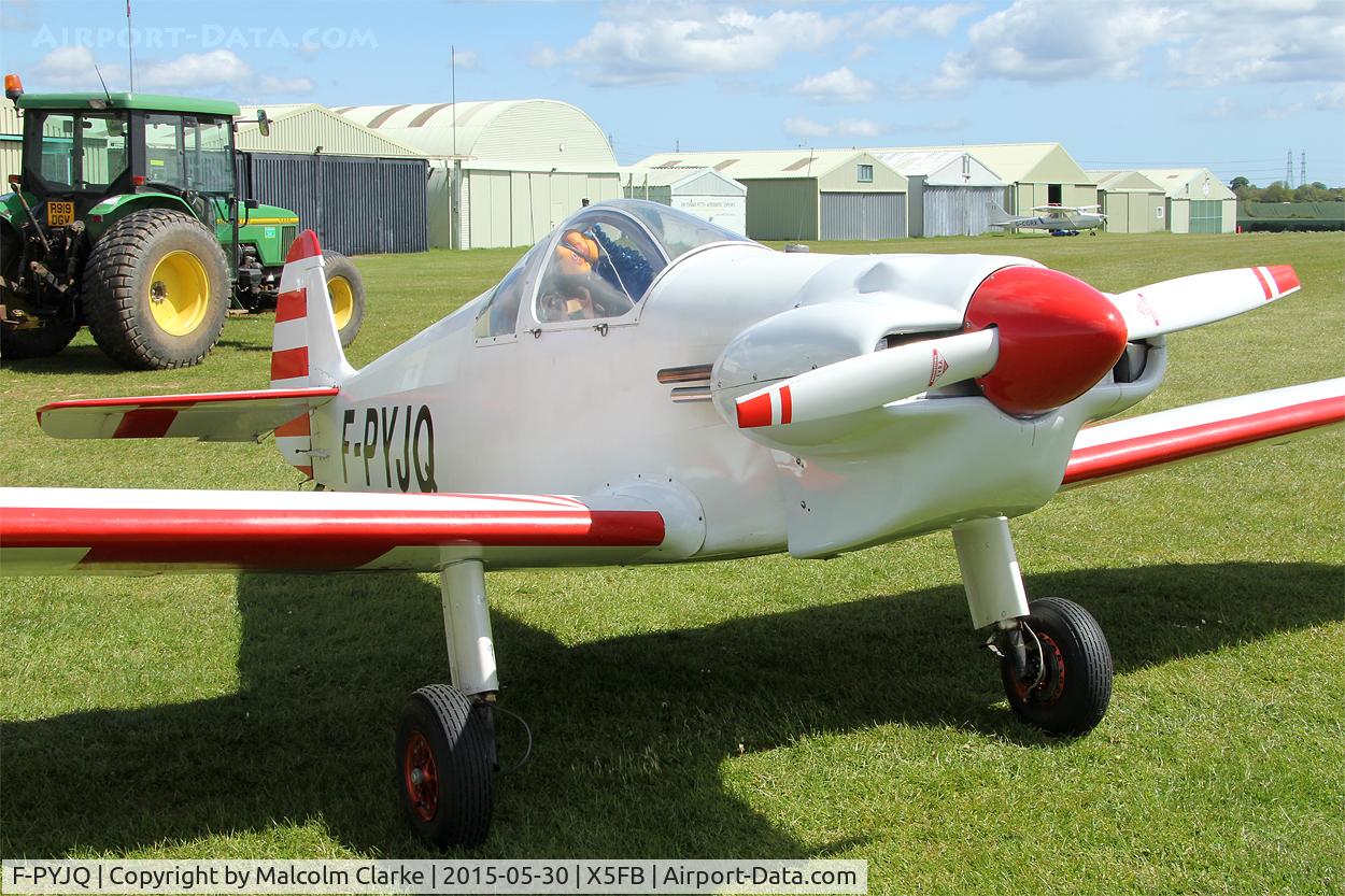 F-PYJQ, 1981 Nicollier HN-433 Menestrel C/N 02, Nicollier HN-433 Menestrel at Fishburn Airfield, May 30th 2015.